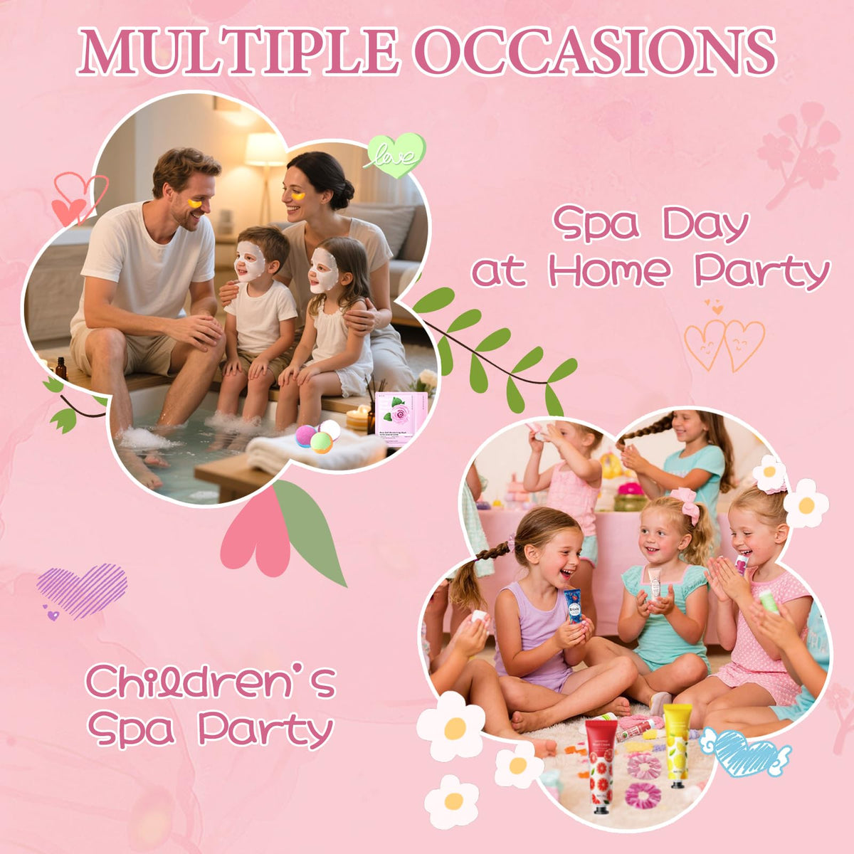 120 PCS Spa Party Supplies for Girls Spa Party Favors - Erinde Official Imagery - 4