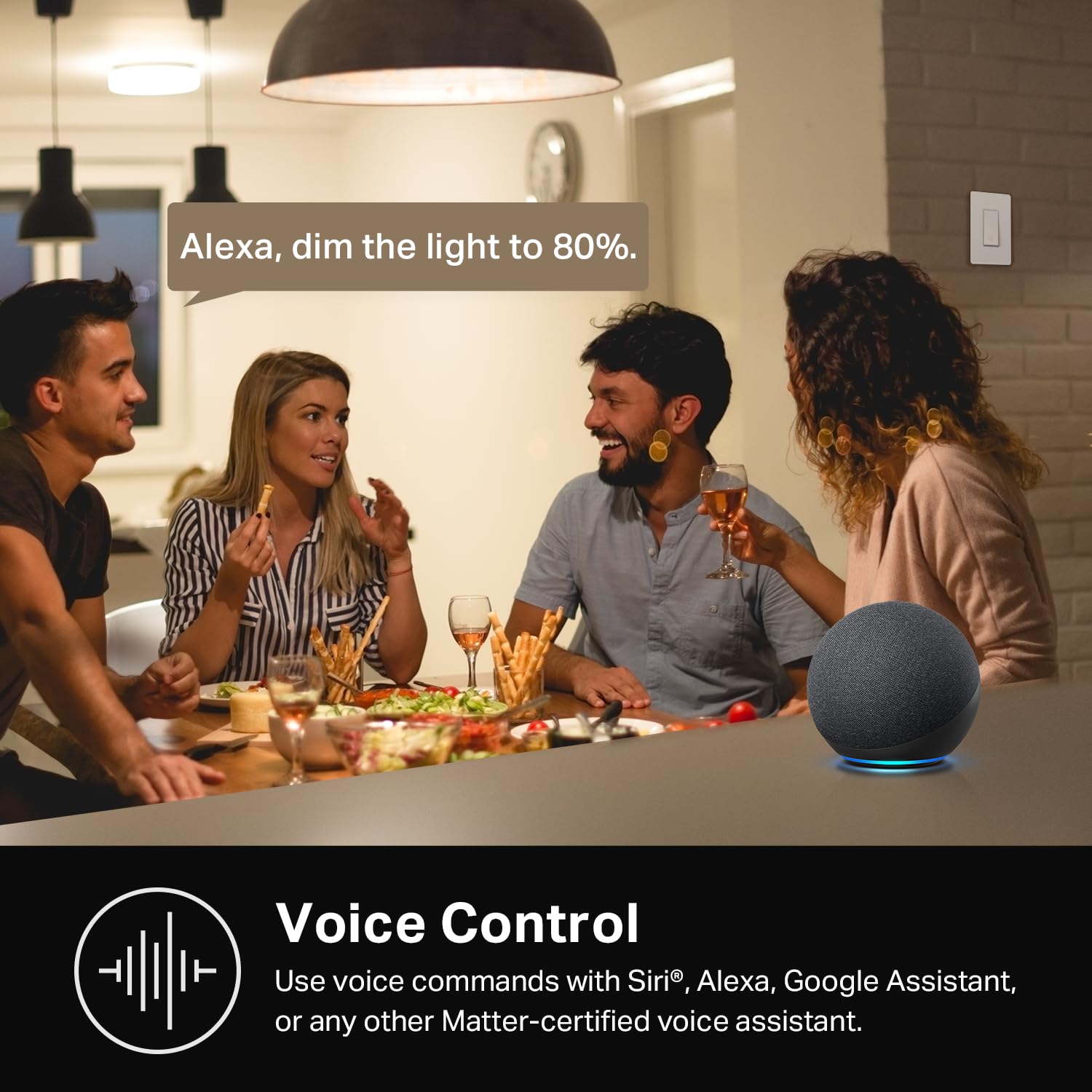 Kasa Smart Light Switch, Single Pole, Need Neutral Wire, HS200P3 - Kasa Smart Official Product View 4