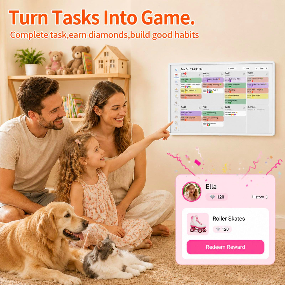 Digital Calendar Wall Planner 10 1 Inch Touch Screen WiFi - Annalivkg Official Imagery - 6