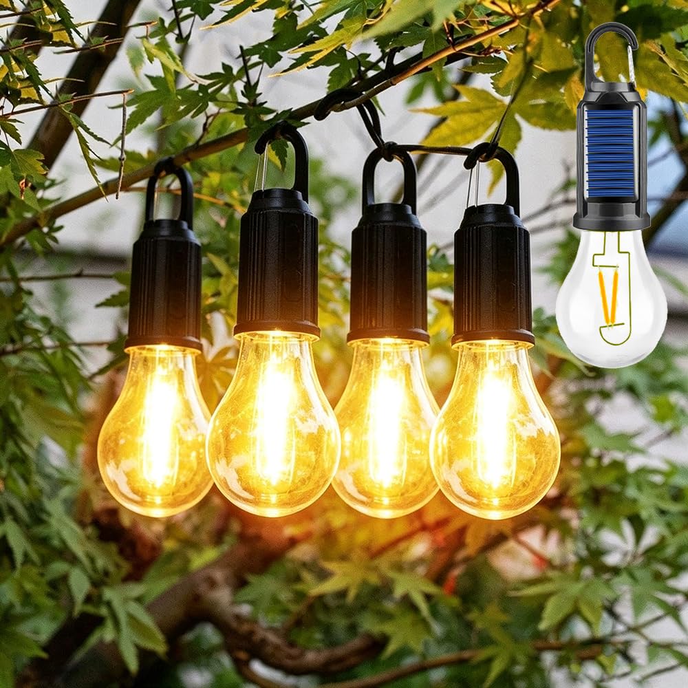 4 Pack Rechargeable Solar Camping Light Bulb Portable - MuMuLZRer Official Imagery - 1