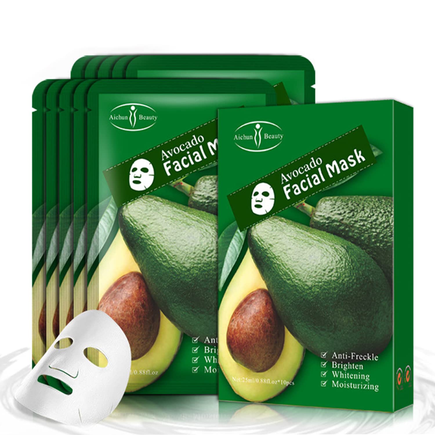 AICHUN BEAUTY Facial Mask Essence Anti-Acne Refresh 10pcs - AICHUN BEAUTY