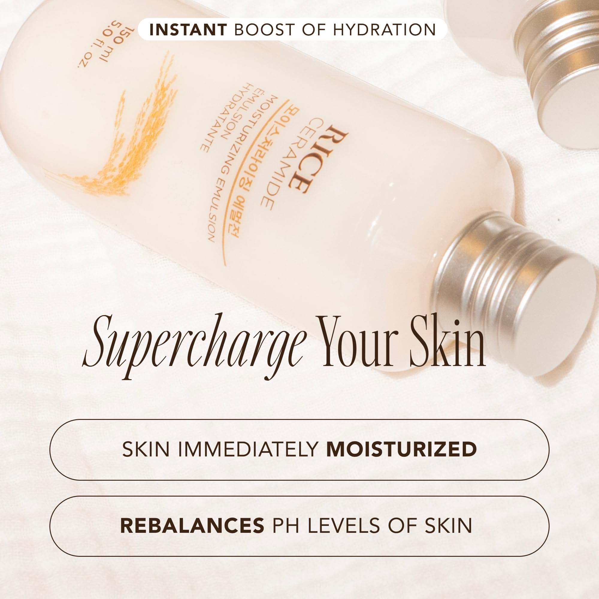 THE FACE SHOP Rice Ceramide Moisturizing Emulsion, Hydrating with Rice Water, - The Face Shop Official Product View 5