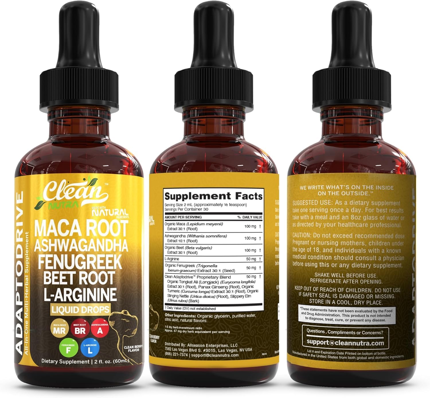 Organic Maca Root Liquid Drops – Ashwagandha & Beet Root