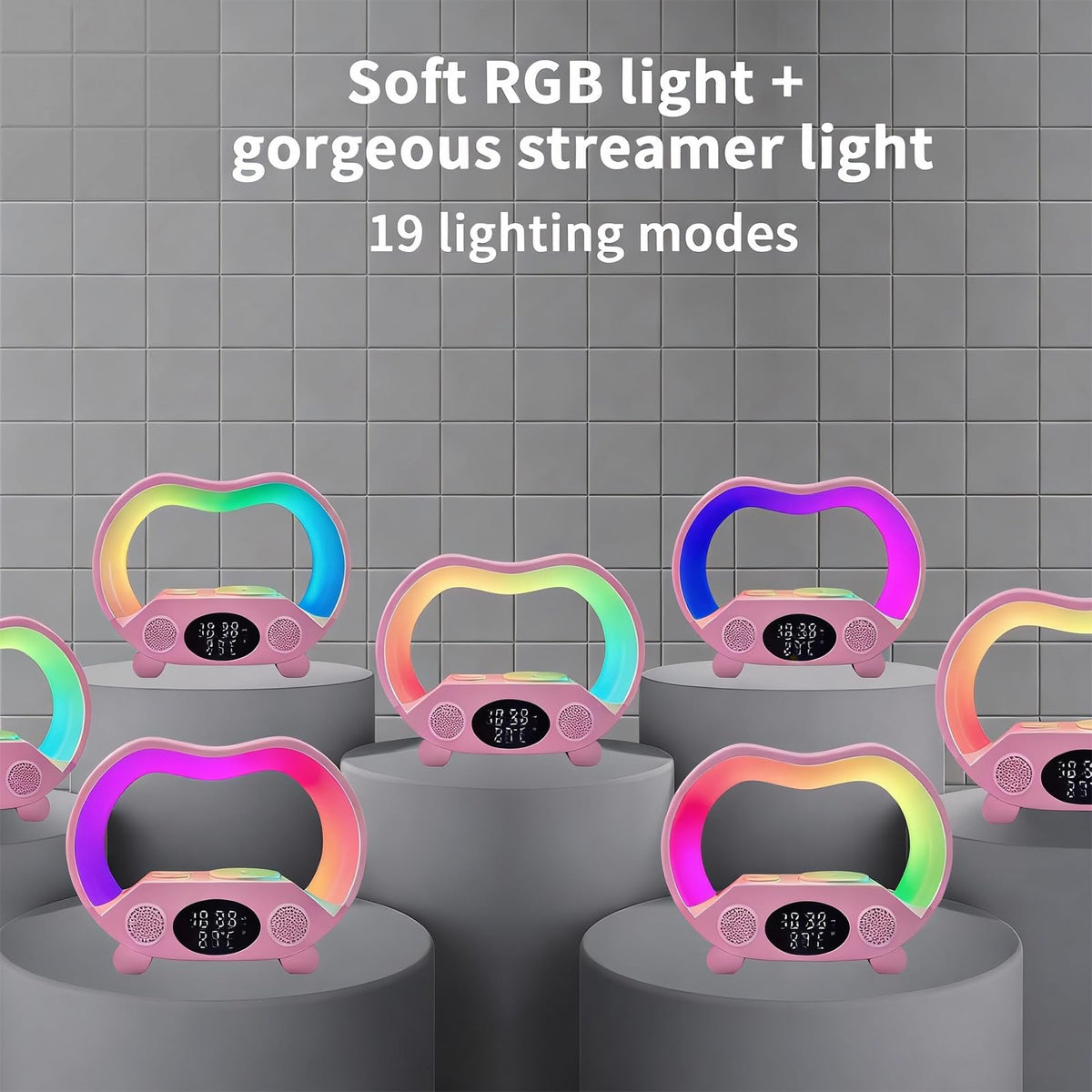 6 in 1 Wireless Charging Station with Bluetooth Speaker RGB - DHBY Official Imagery - 6