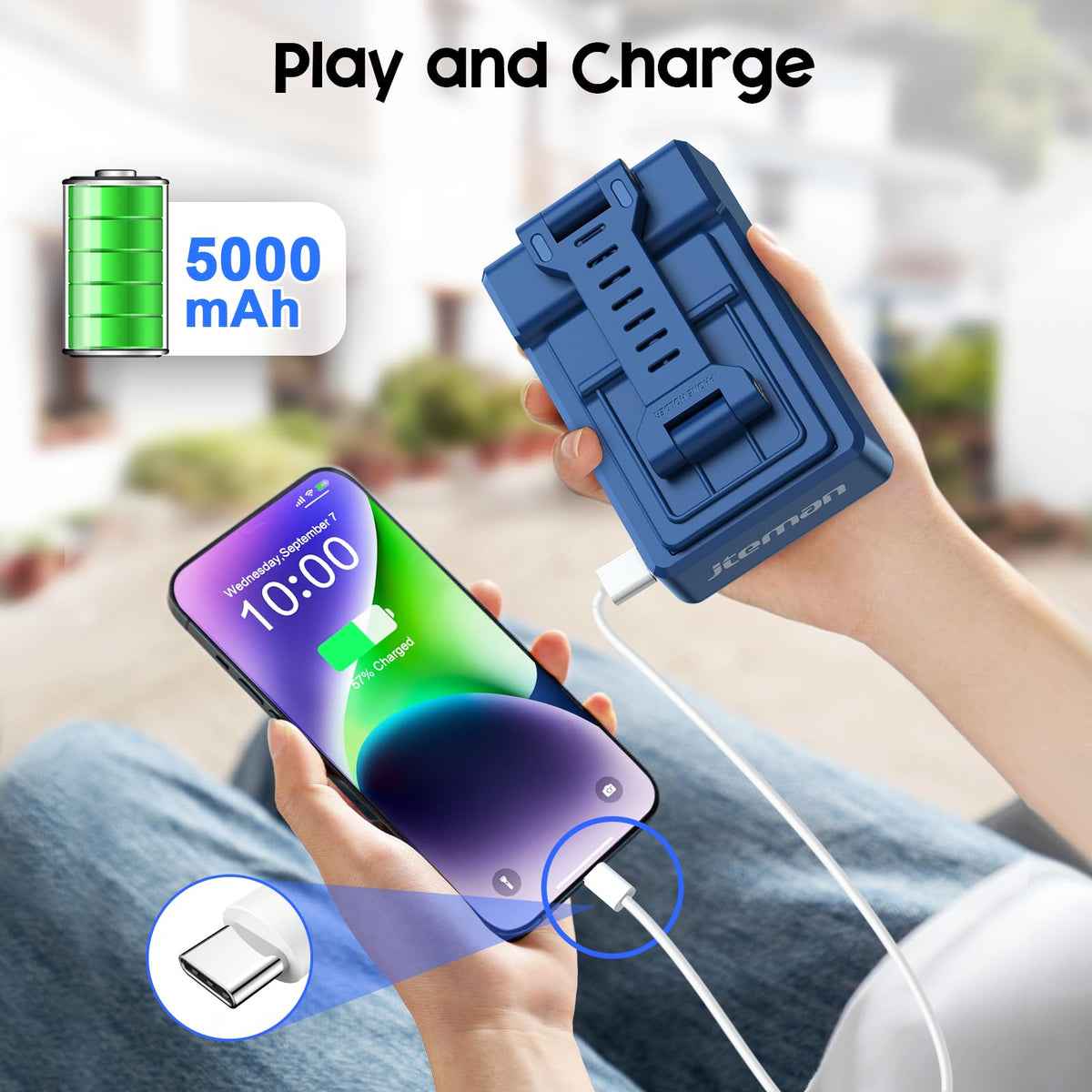 JTEMAN Gifts for Men Women Cell Phone Stand with Bluetooth - JTEMAN Official Imagery - 4