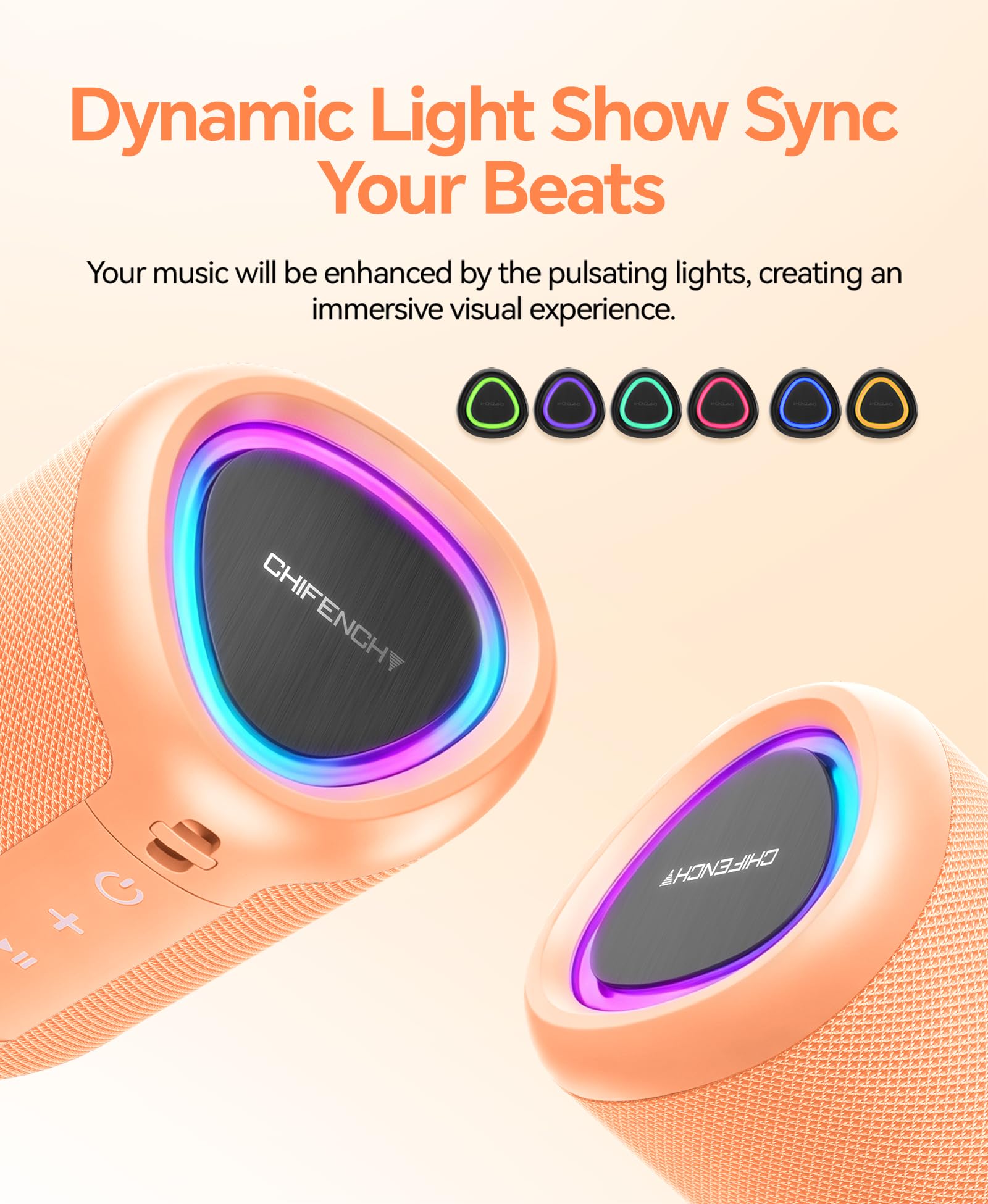 CHIFENCHY Portable Bluetooth Speaker Beach Essentials: IPX5 Water by CHIFENCHY - Angle View 3