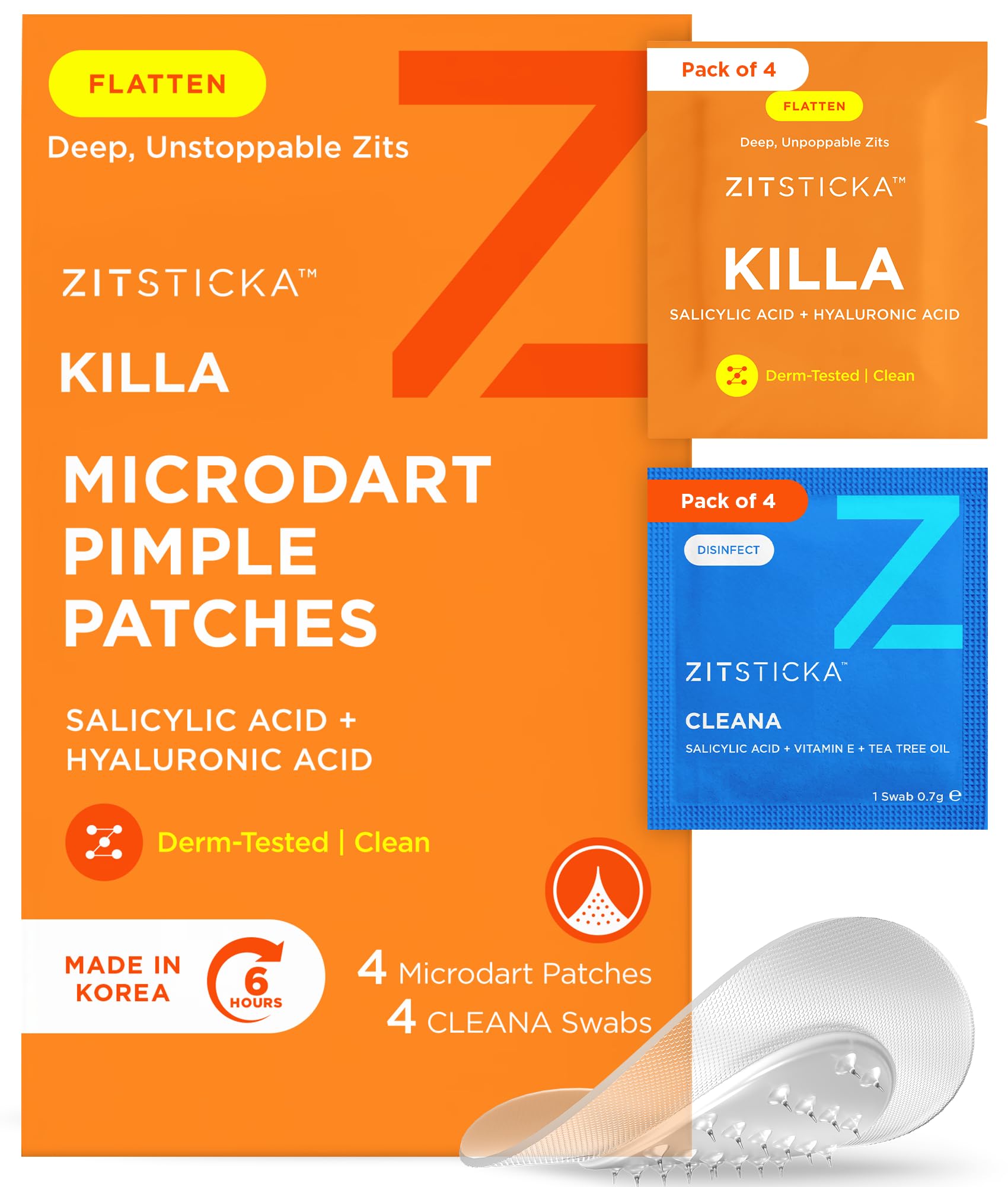 ZitSticka Killa Kit Microdart Pimple Patch For Face, - ZitSticka