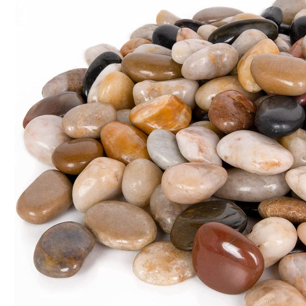 GASPRO 15lb Mixed Color Landscaping Pebbles River Rocks - GASPRO Official Imagery - 1