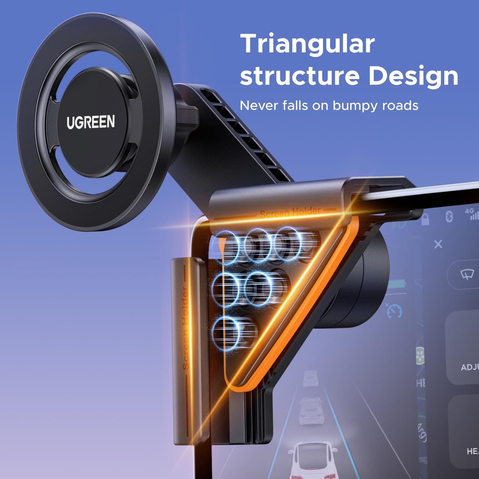 Elefair Tech UGREEN Tesla Phone Mount with Strongest Magnet Power, Fully - Elefair Tech Official Product View 3