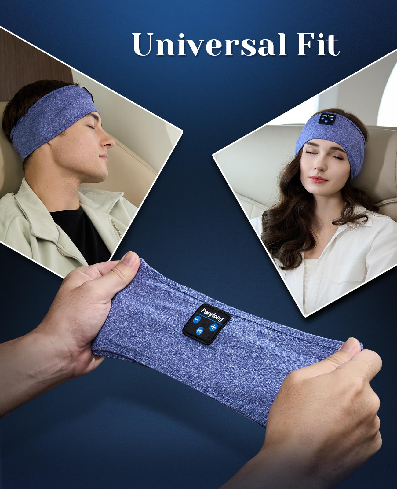 Perytong Sleep Headphones Bluetooth Sleeping Headband, Ultra-Soft for - View 8