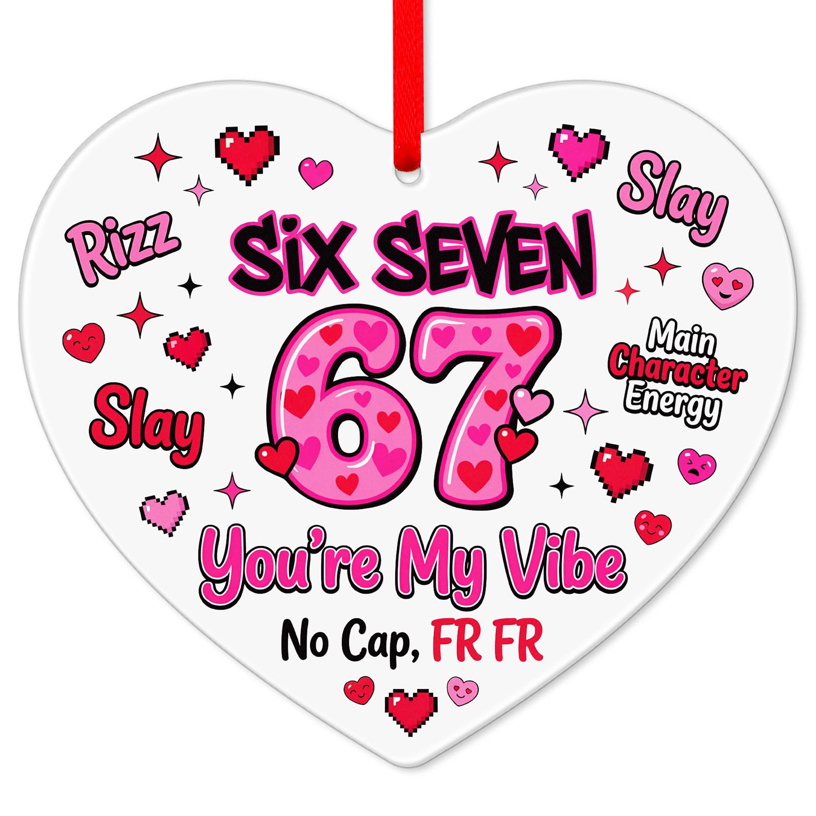 SICOHOME Funny 67 Meme Valentines Day Gifts for Him Her - Six Seven Pi - View 1