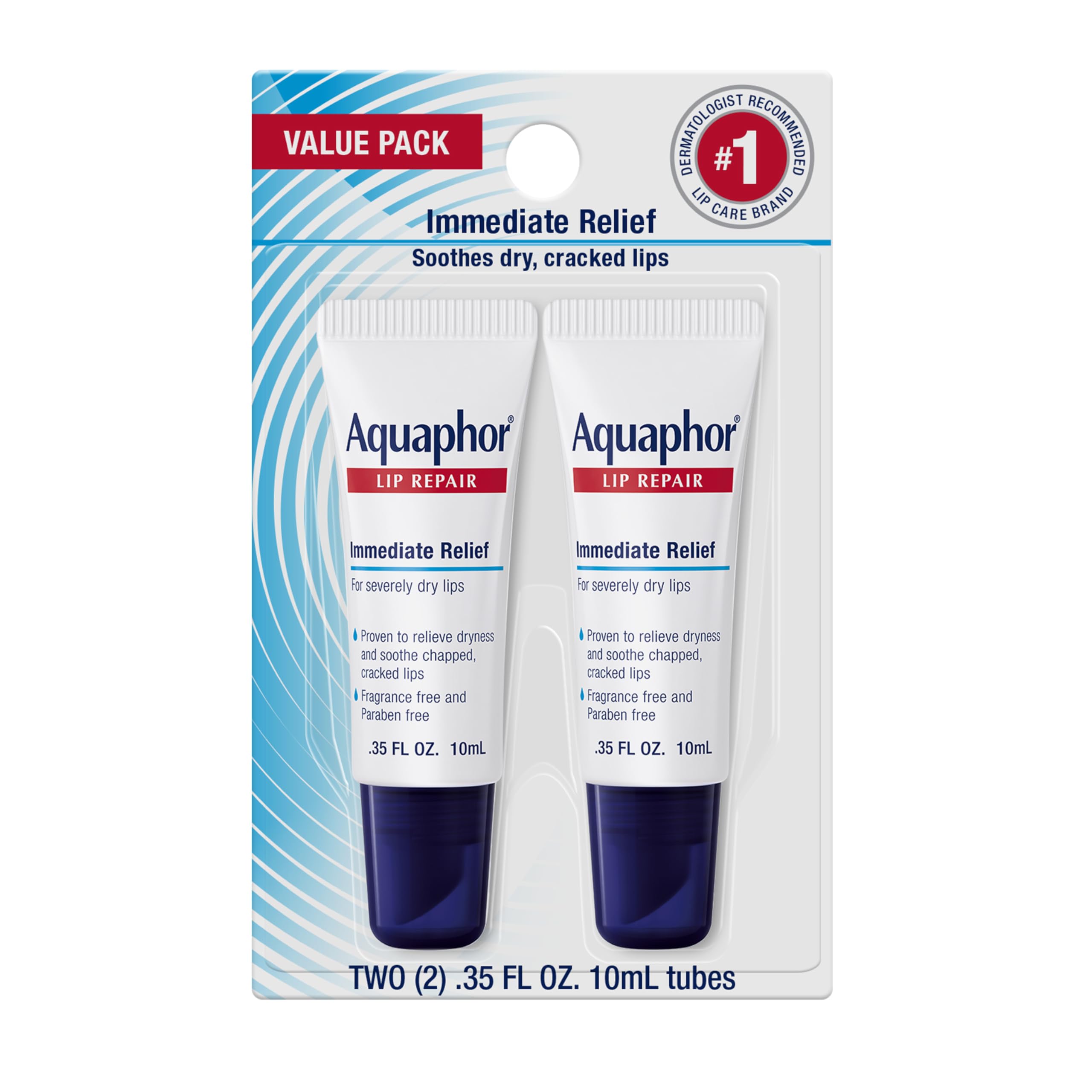 Aquaphor Lip Repair Ointment, Value Pack, 2 x 0.35 FL OZ - Aquaphor Official Product View 2