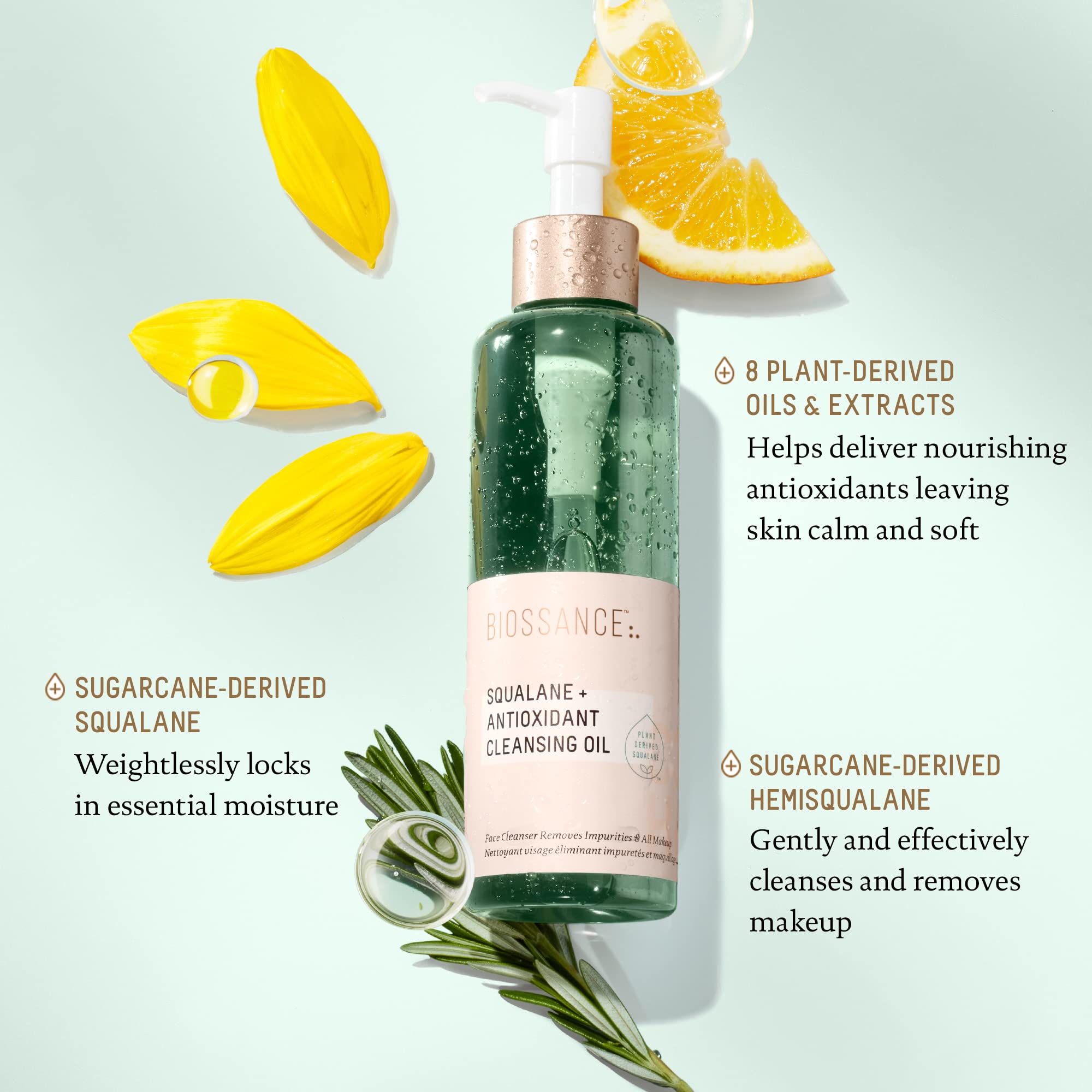 BIOSSANCE Squalane + Antioxidant Cleansing Oil. Lightweight - Generic