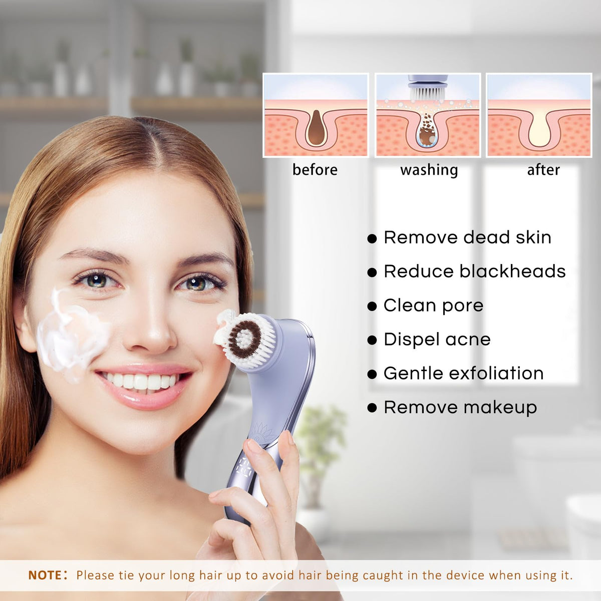 Facial Cleansing Brush Rechargeable Electric Face Scrubber 2 - Gaurins Official Imagery - 6