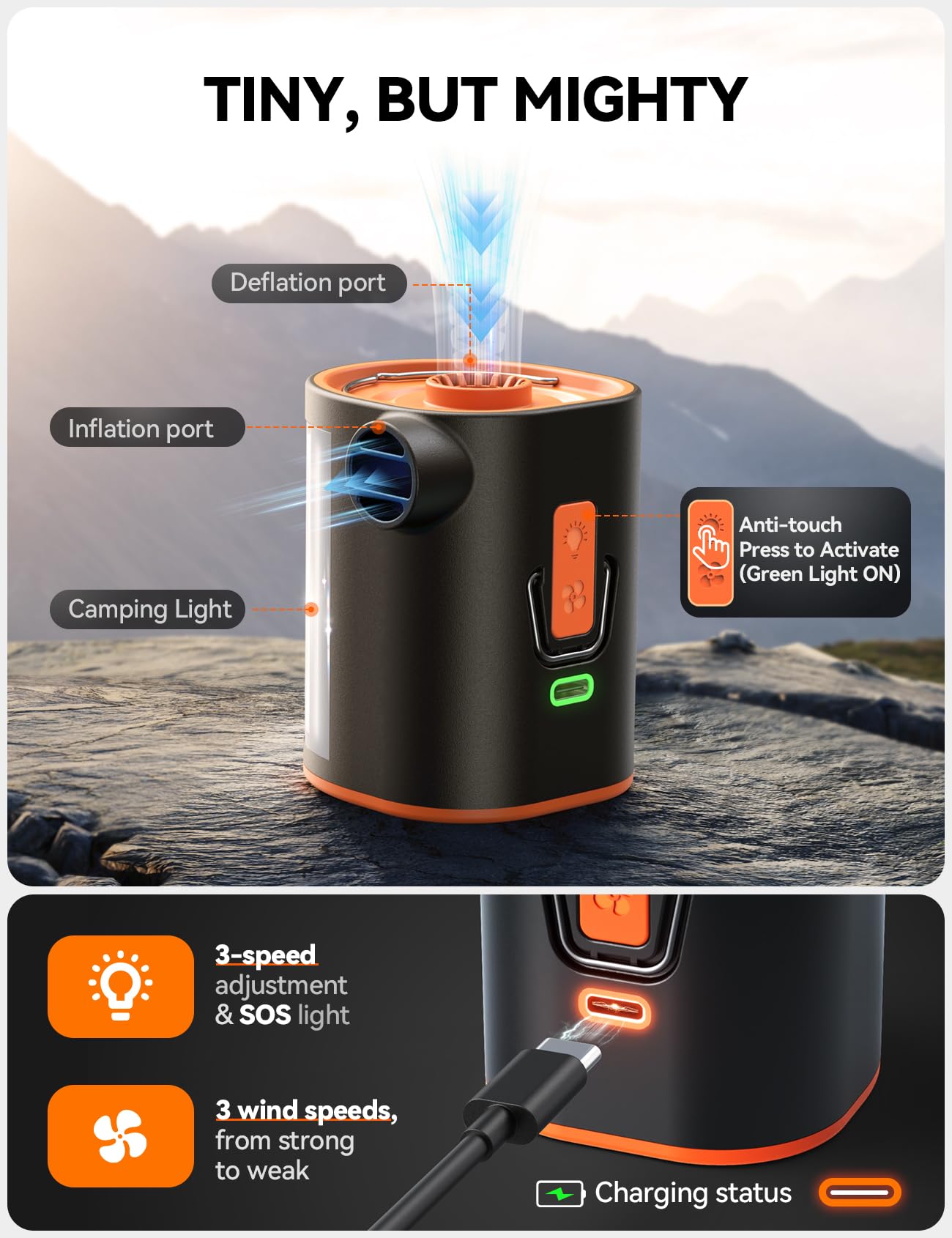 JOYROOM Air Pump for Inflatables with Upgraded 3600mAh 5C Power Batter - View 8