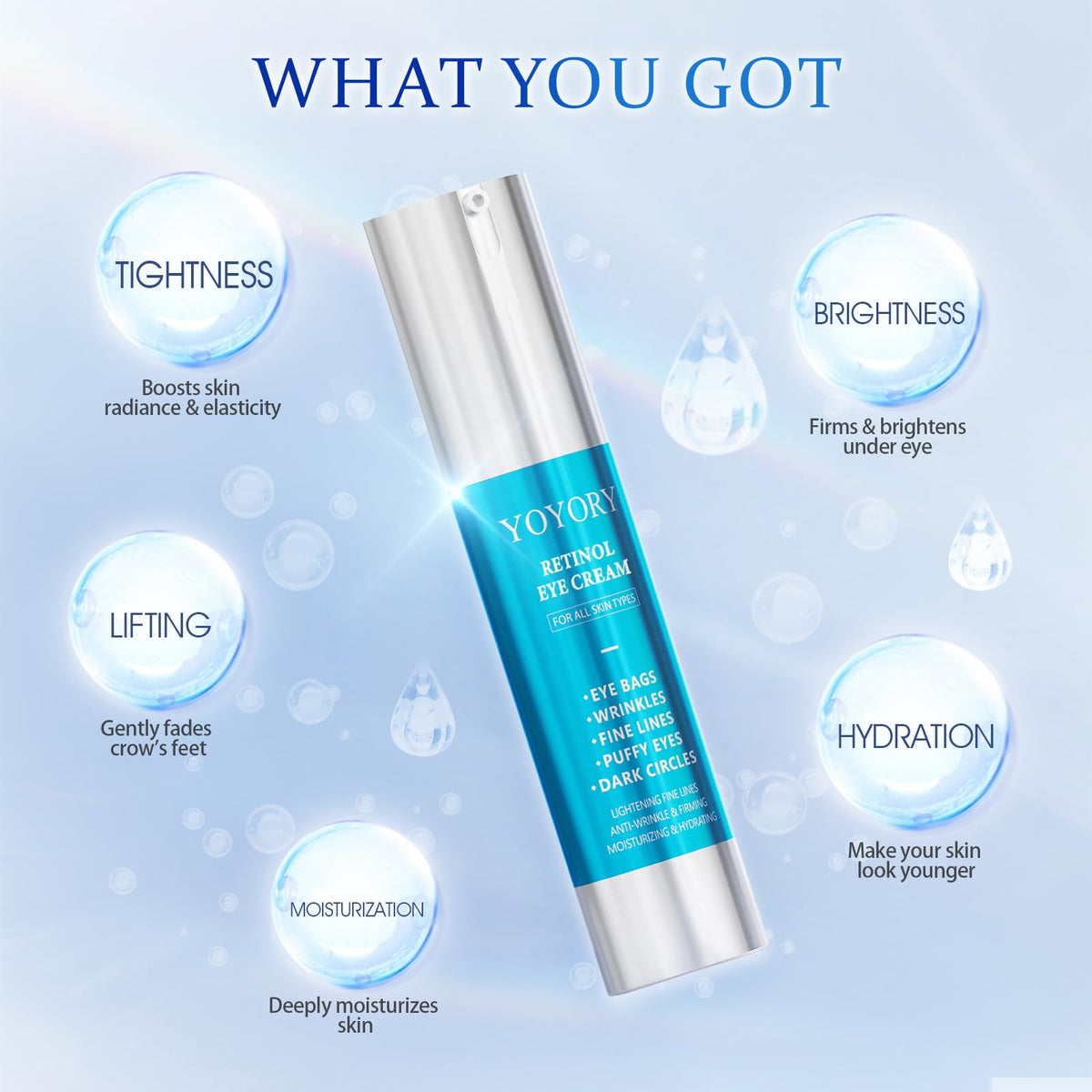 Retinol Eye Cream for Eye Bags - YOYORY Official Imagery - 4