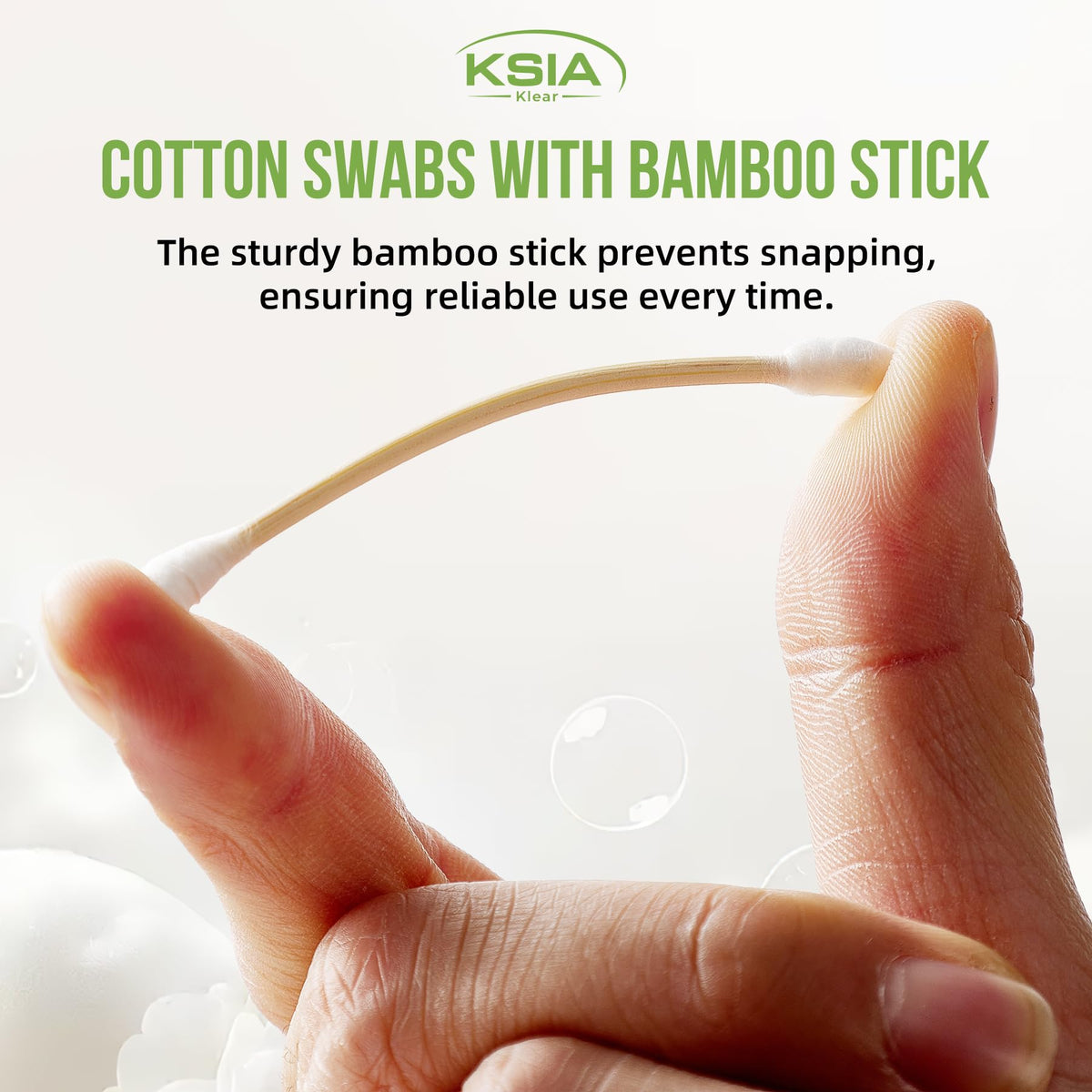 KSIA Klear Cotton Swabs 1000 Count Double Tipped Cotton Buds - KSIA Official Product Imagery - 6