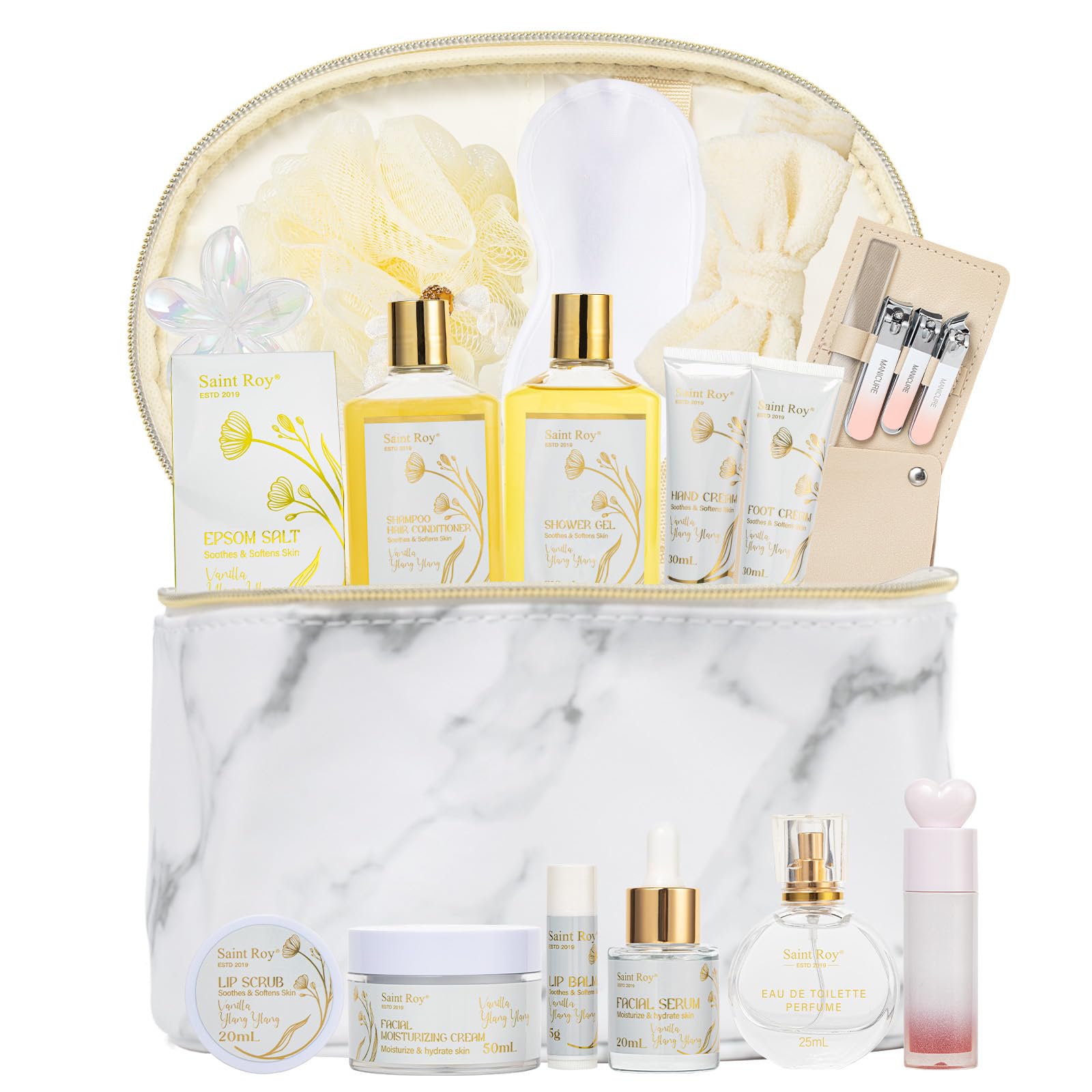 Spa Bath &amp; Body Gifts for Women, Jasmine Peony Spa Gift - Saint Roy