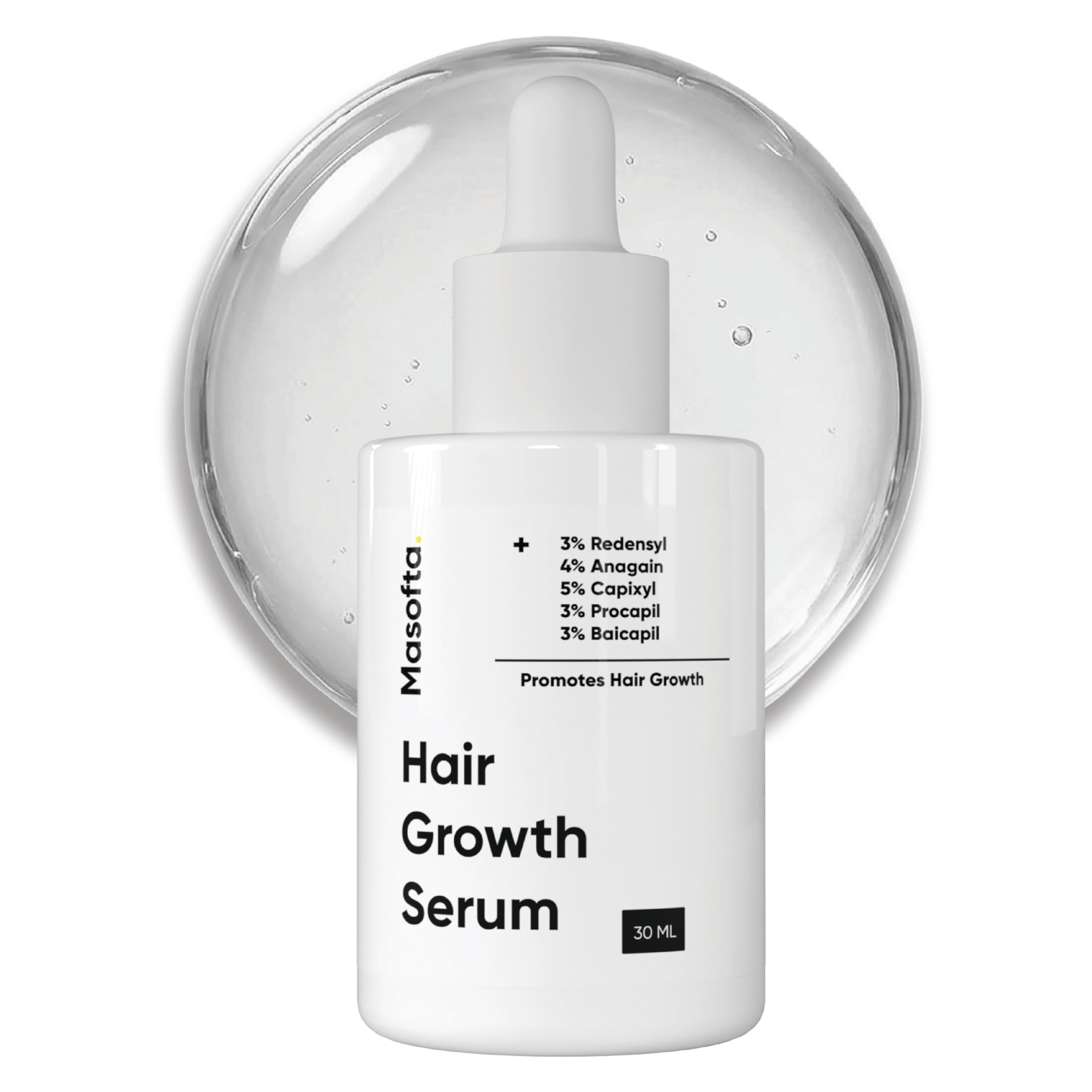 Masofta Hair Growth Serum For Density, Hair fall Control with 3% Redensyl, 5% - Masofta Official Product View 2