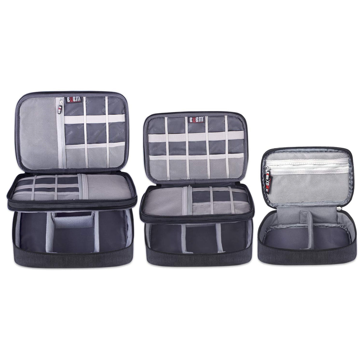 BUBM 3pcs Double Layer Electronic Organizer Travel Gadgets - BUBM Official Imagery - 4