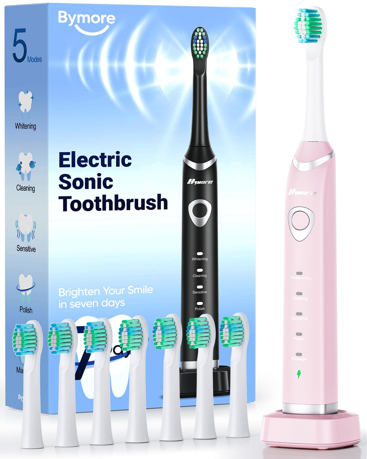 Bymore Electric Sonic Rechargeable Toothbrush for Adults - Bymore Official Imagery - 2