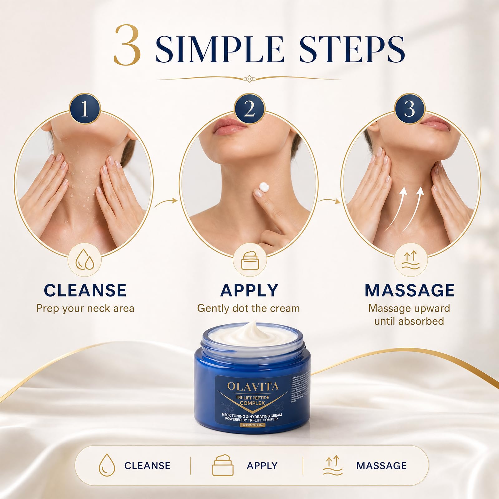 OLAVITA Tri Lift Peptide Complex Cream Tri Lift Peptide - OLAVITA Official Imagery - 6