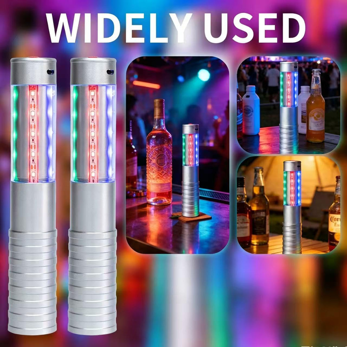 2 Pcs Upgrade Bottle Service Lights LED Strobe Baton Bottle - KEPARTYCAI Official Imagery - 7