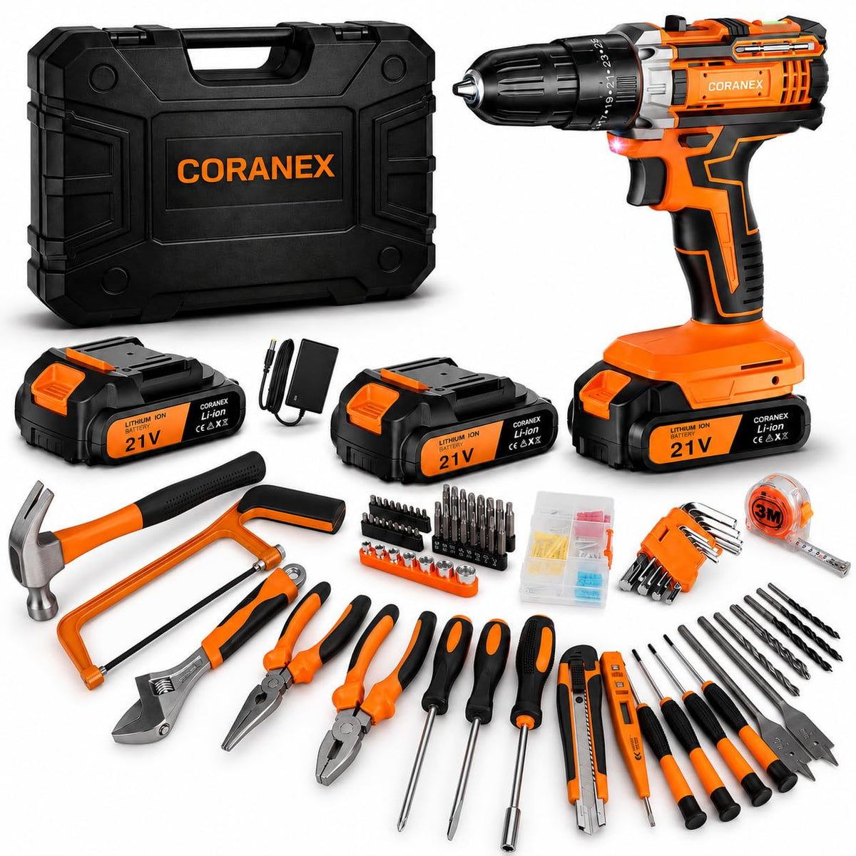 21V Cordless Drill Set with Toolbox - Coranex Official Imagery - 2