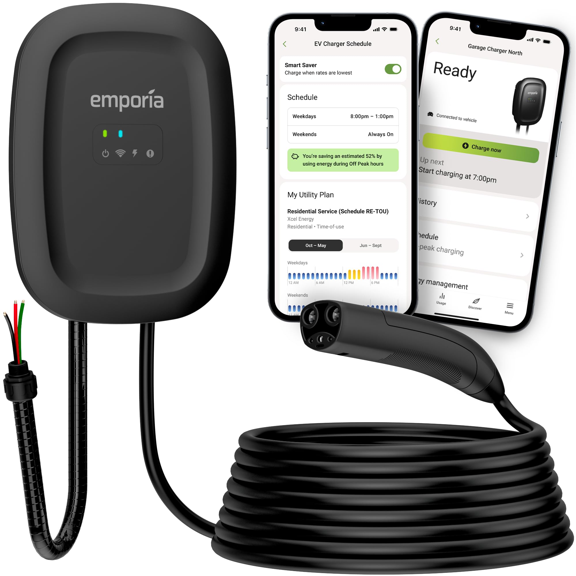 EMPORIA Level 2 EV Charger w - NACS & Compatible with Tesla 48 amp El - EMPORIA Official Product View 7