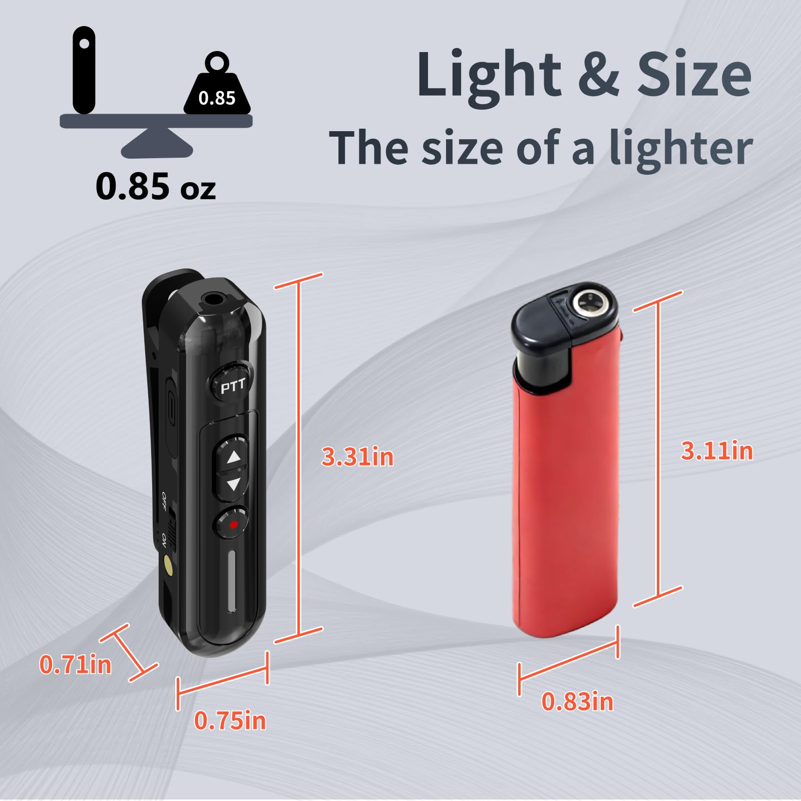 VROESA Super Mini Walkie Talkies Pro Two Way Radio with Earpieces by VROESA - Angle View 6