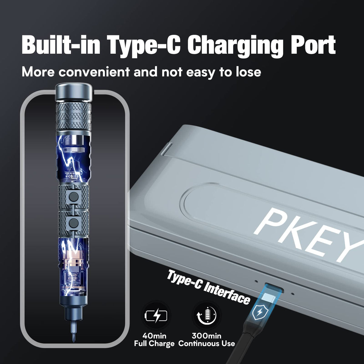 PKEY Mini Electric Screwdriver Set Precision Electric - PKEY Official Imagery - 5