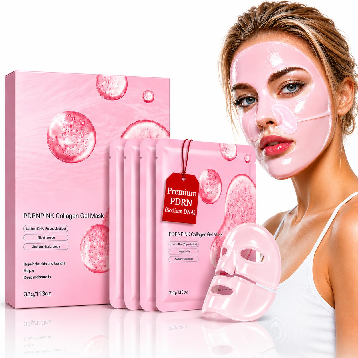 Premium 4-Pack bio-collagen real deep mask Hydrogel, beauty - GARDERIE