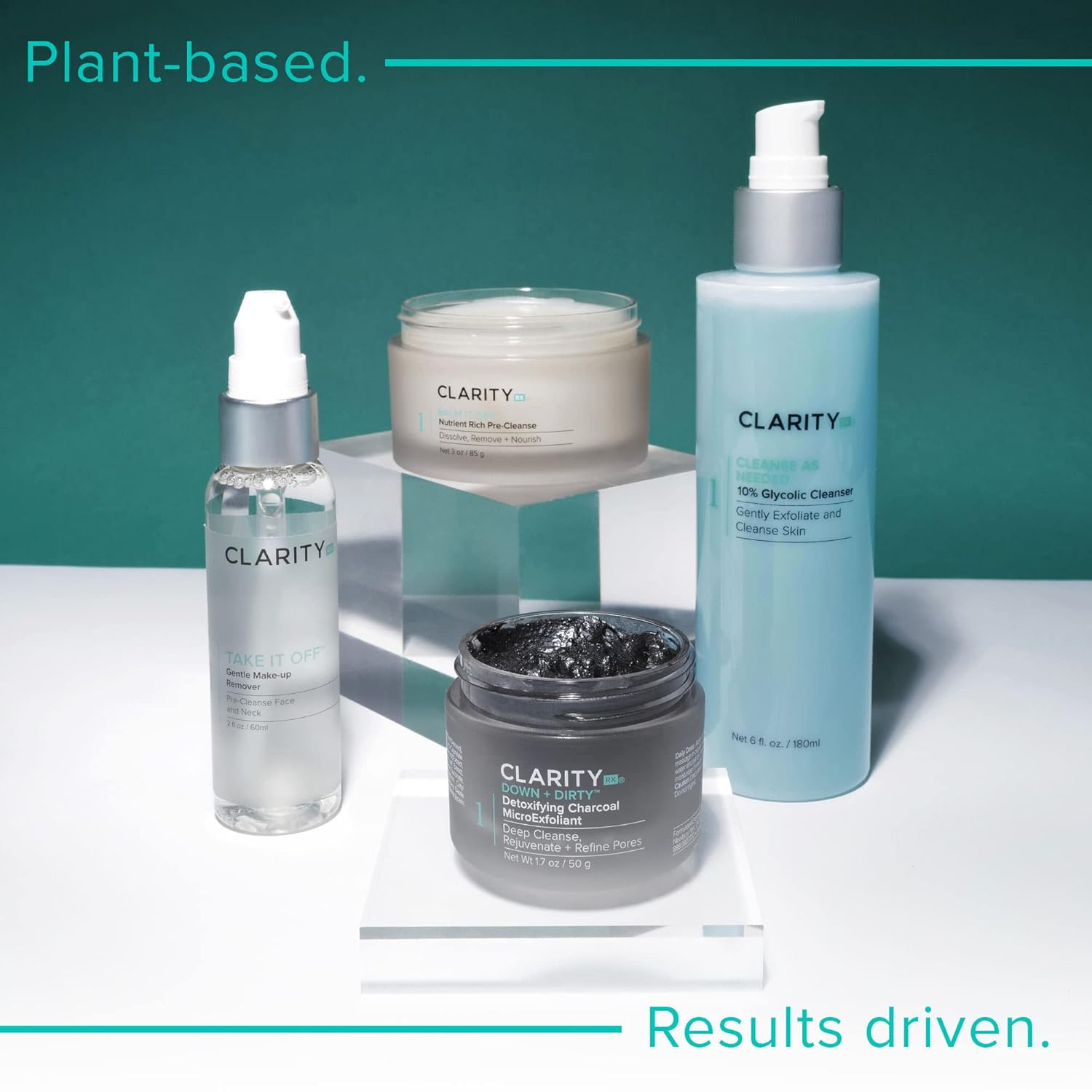 ClarityRx Live + Be Well probiotic and pink Himalayan salt face mask in a jar, skincare product for healthy skin.