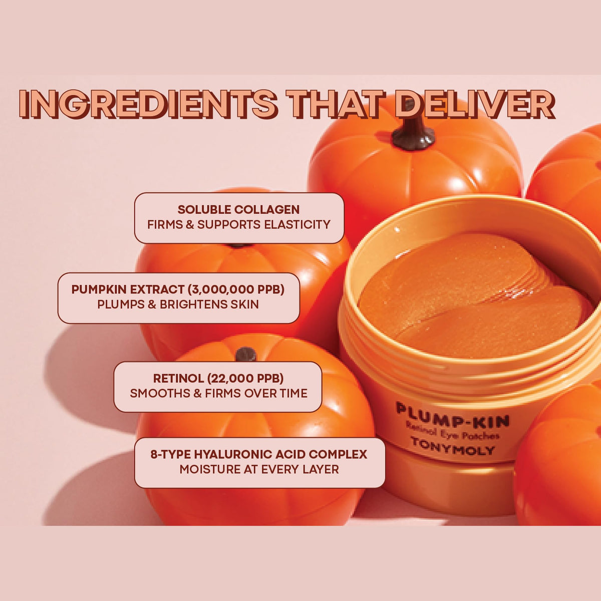 TONYMOLY Plump kin Pumpkin Retinol Under Eye Patch Dark - TONYMOLY Official Imagery - 4