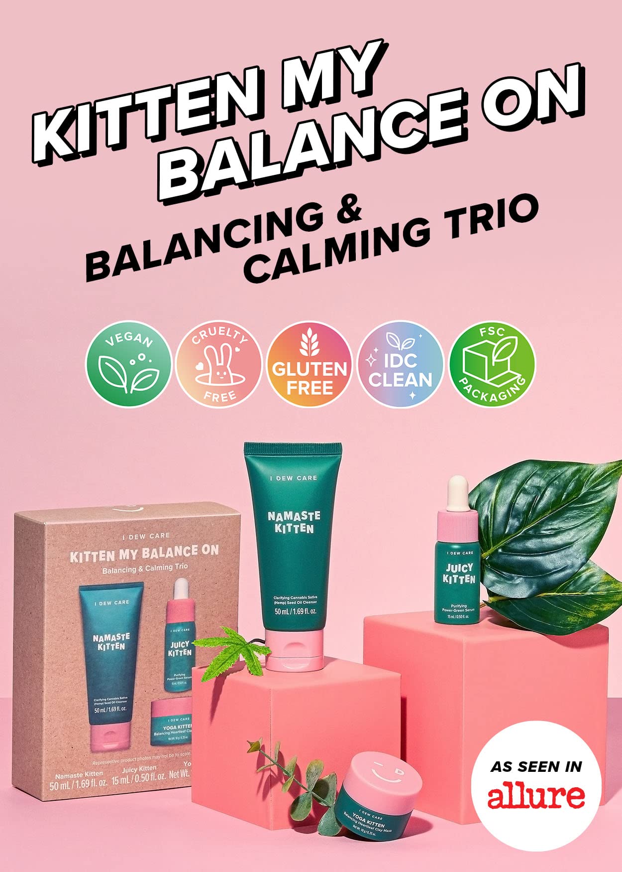I Dew Care Kitten Glass Skincare Set - I DEW CARE