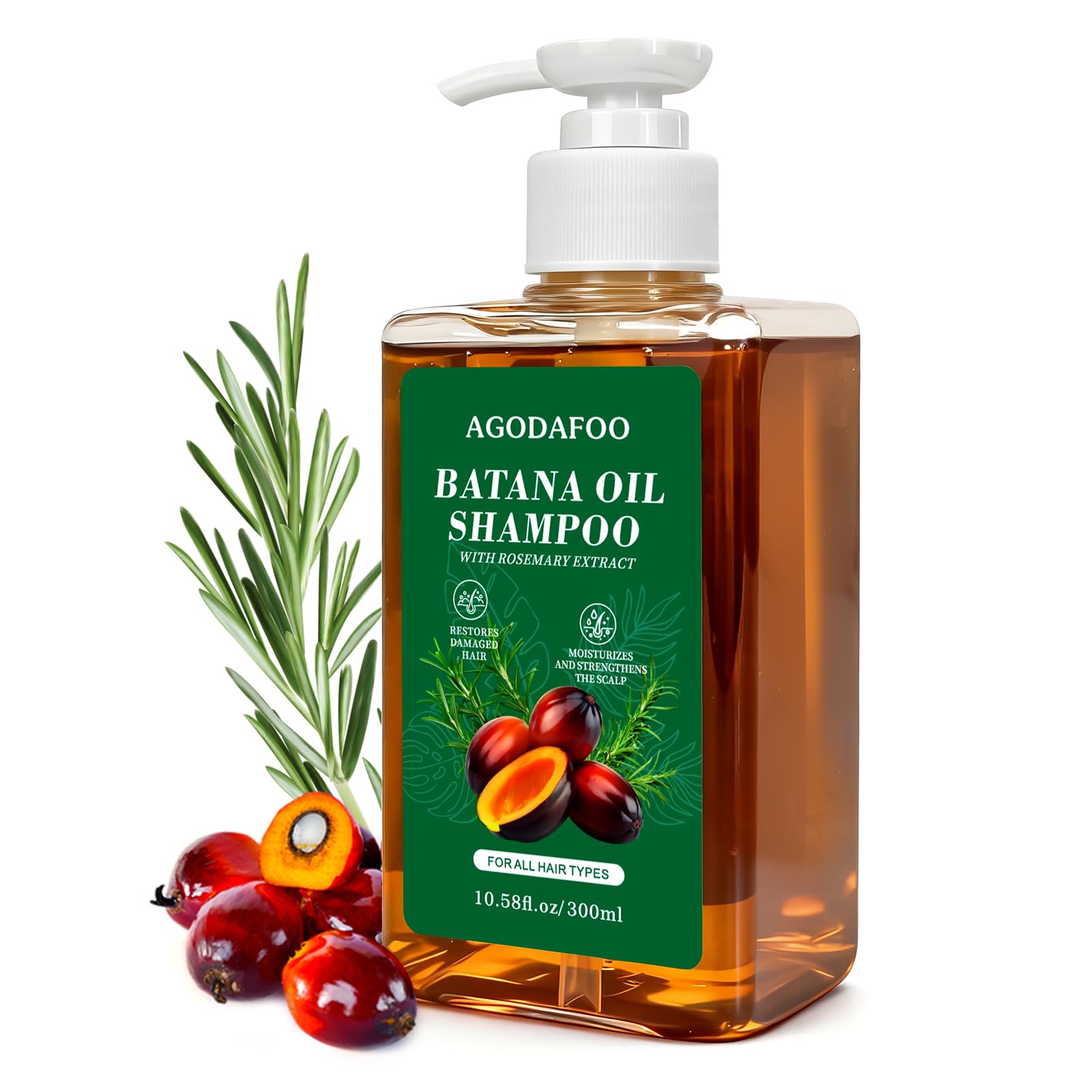 Agodafoo Batana Oil Shampoo for Hair Growth, Batana Oil & Rosemary Oil Shampoo - Agodafoo Official Product View 2
