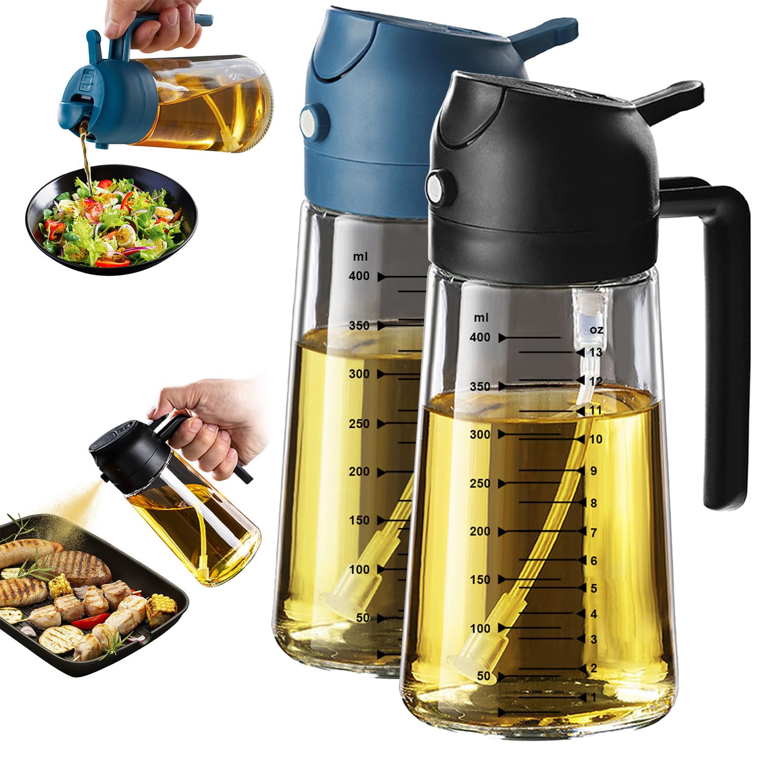 TrendPlain 16oz/470ml Glass Olive Oil Sprayer for Cooking – 2 in by TrendPlain - Angle View 10