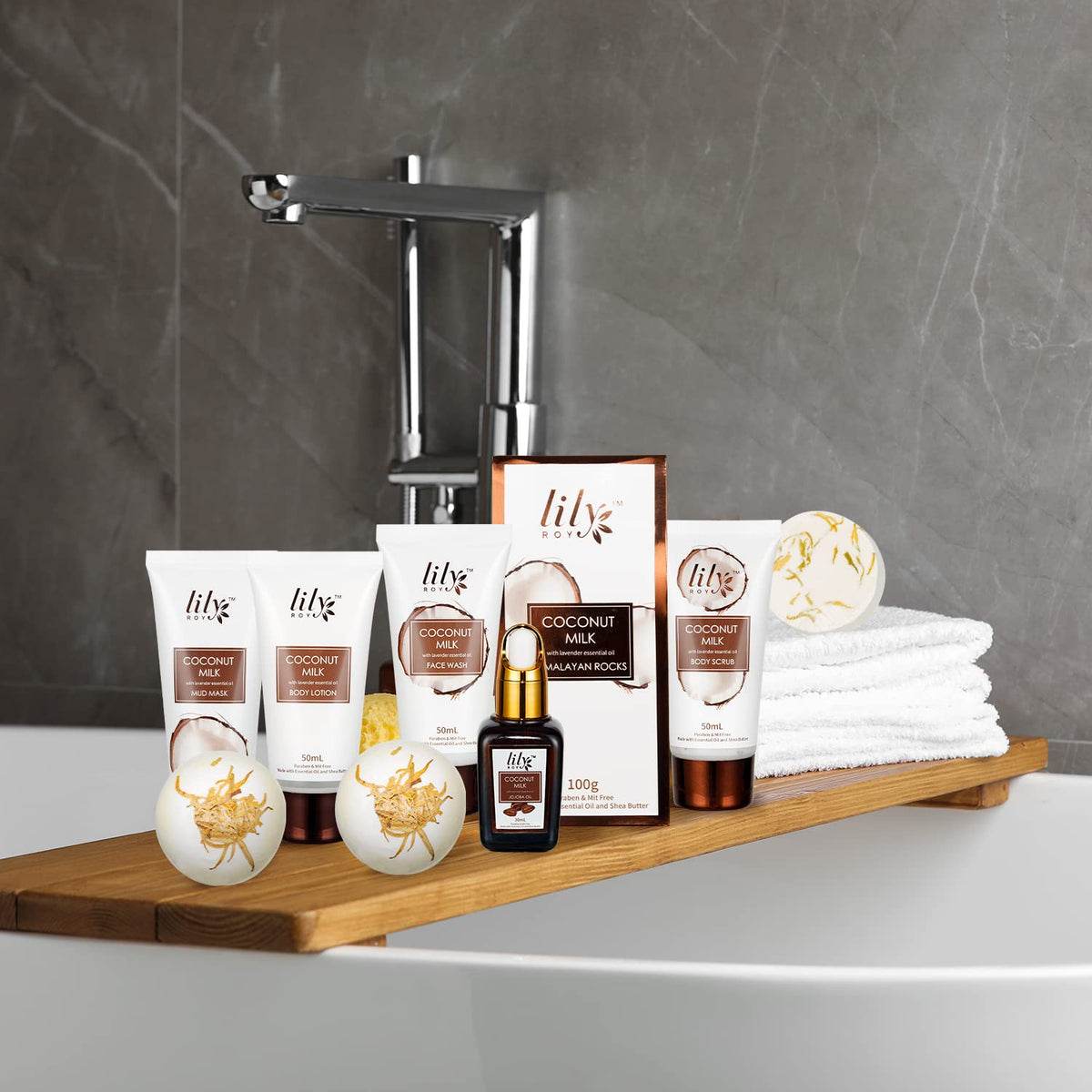 Mothers Day Gifts for Women 18Pcs Bath and Body Gift Basket - LILY ROY Official Imagery - 4
