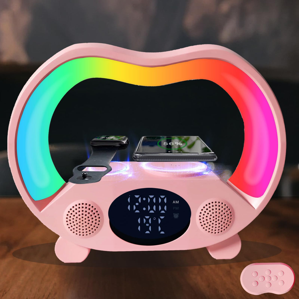 6 in 1 Wireless Charging Station with Bluetooth Speaker RGB - DHBY Official Imagery - 1