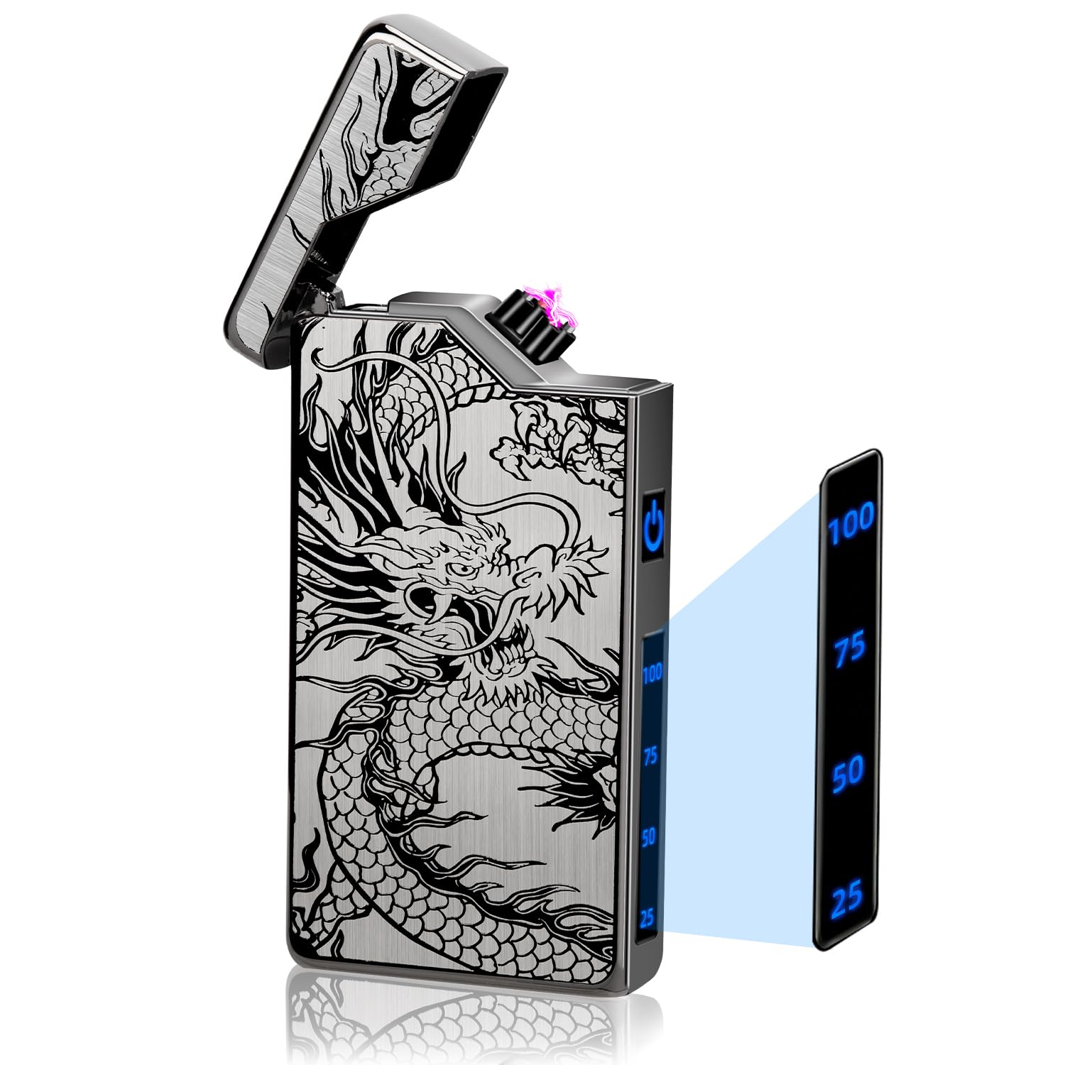 LcFun Electric Lighter Rechargeable Plasma Lighter Men Cool Drago - LcFun Official Product View 1