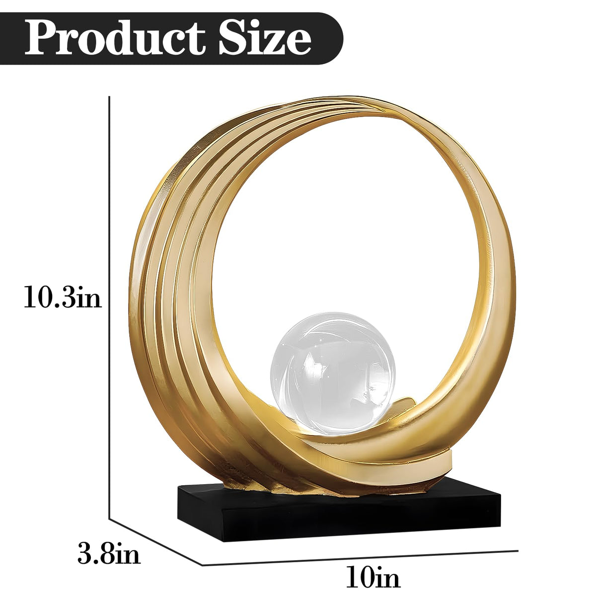Dosker Modern Abstract Stripe Golden Shelf Decor Statues - Dosker Official Imagery - 4