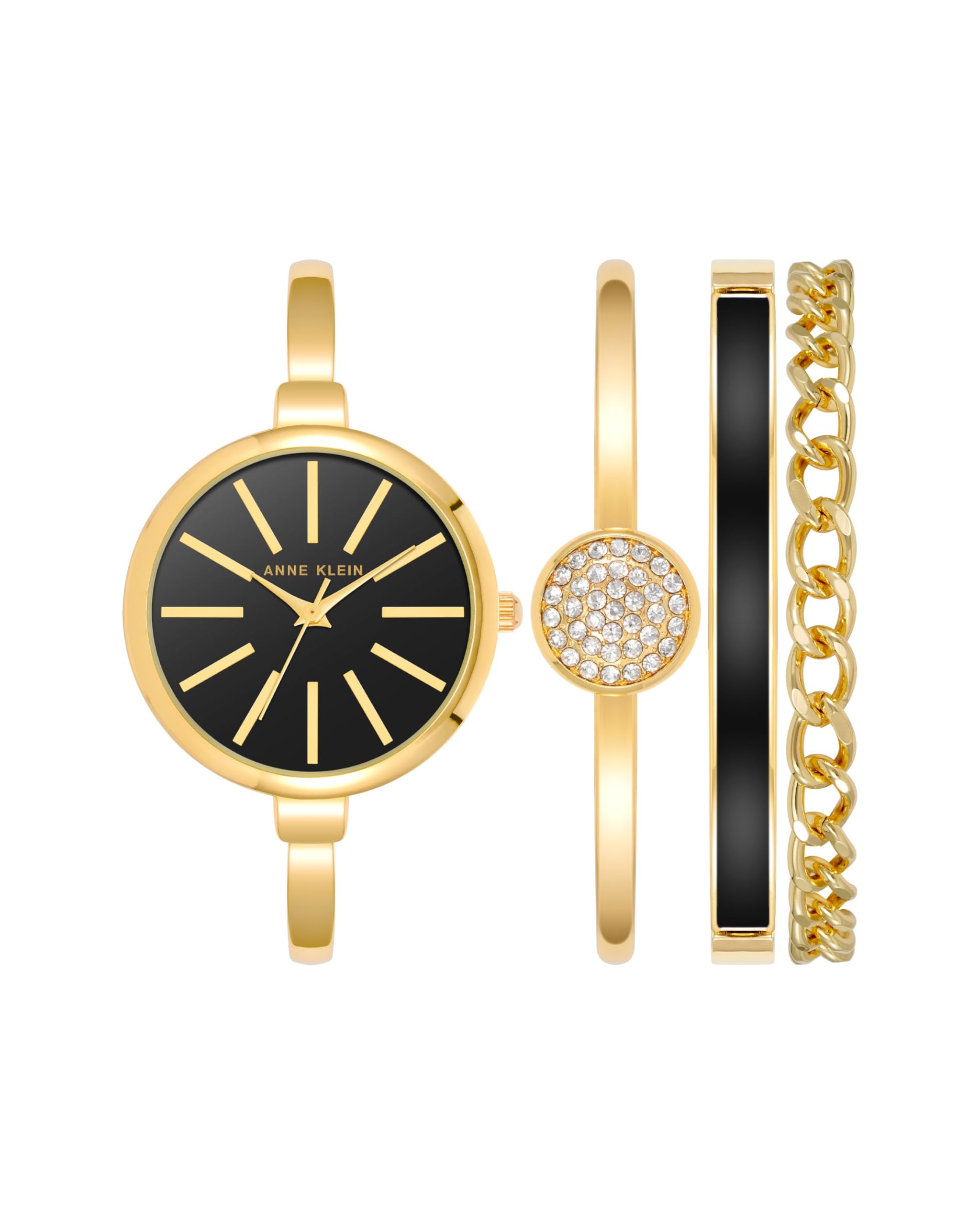 Anne Klein Women's Bangle Watch and Bracelet Set - Product Imagery