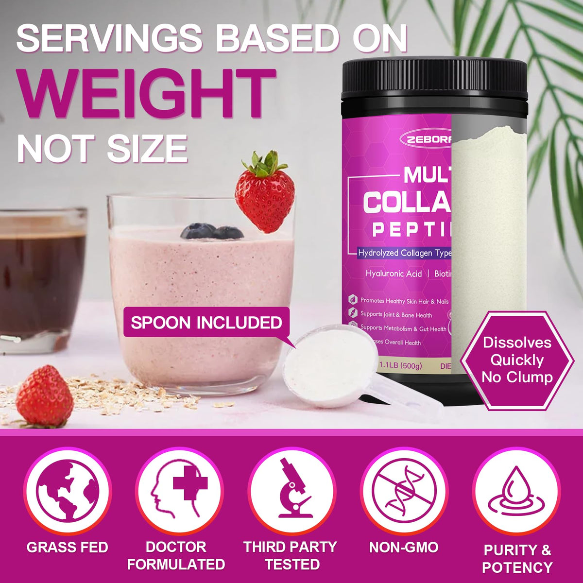ZEBORA Multi Collagen Peptides Powder for Women 50 Servings - ZEBORA Official Imagery - 8