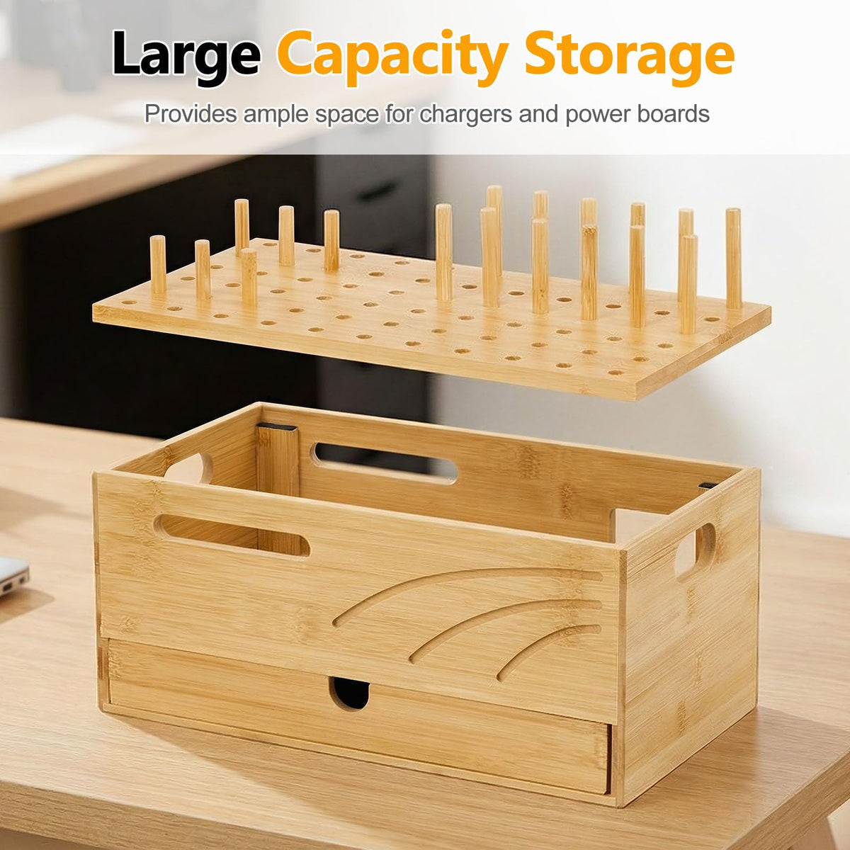 Homde Office Charging Station Organizer 2 Layer Charger - Homde Official Imagery - 3