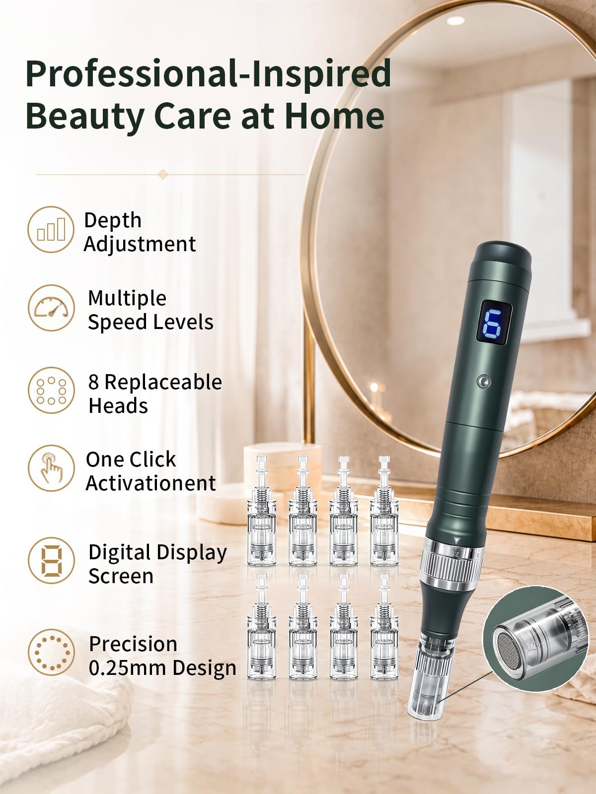 0 25mm Skin Roller Pen for Women Men Home Use Facial Beauty - Aofruik Official Imagery - 3
