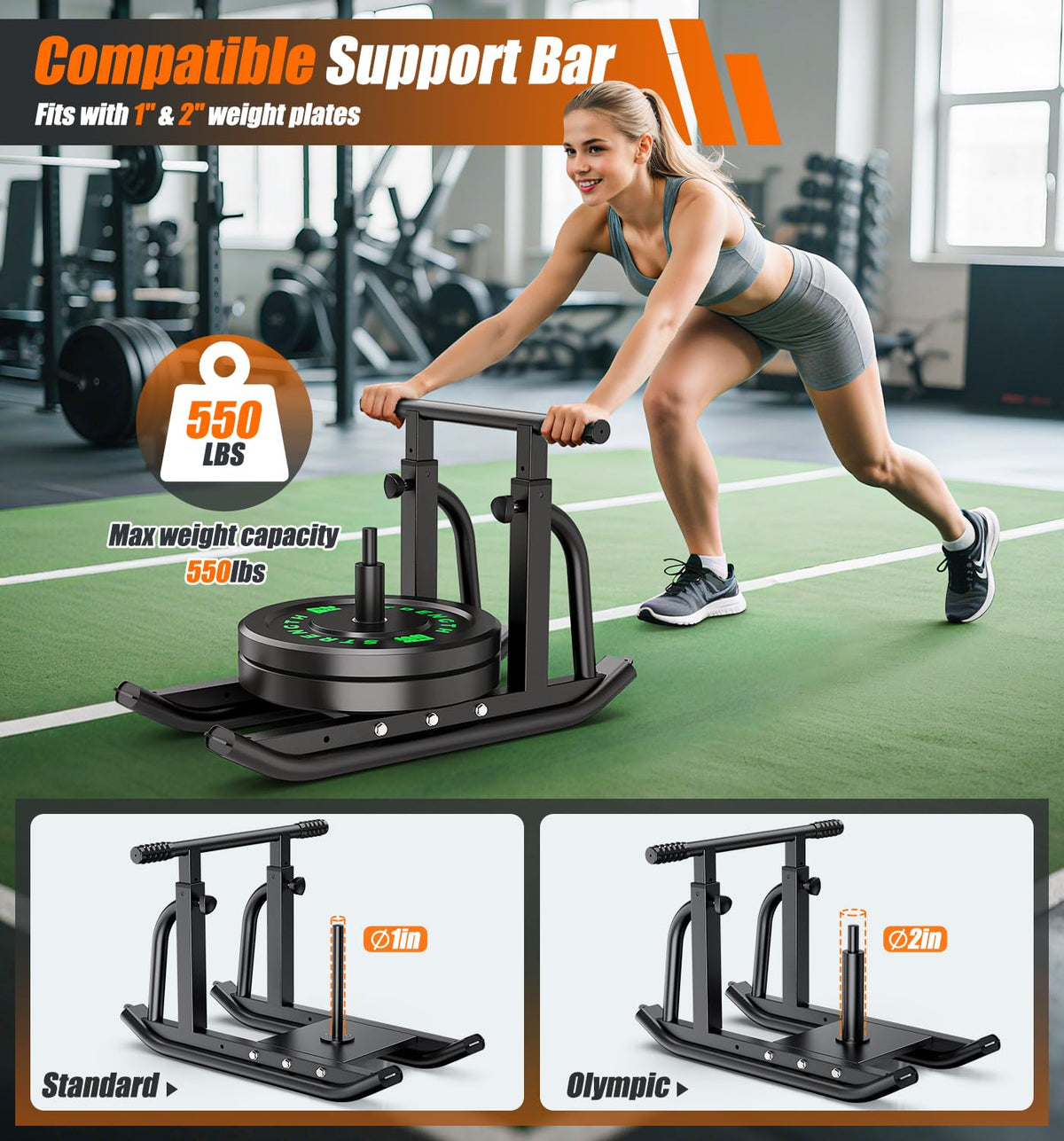 Football Sleds and Chutes Weight Sled Workout Fitness Sled - TYRSEN Official Imagery - 5