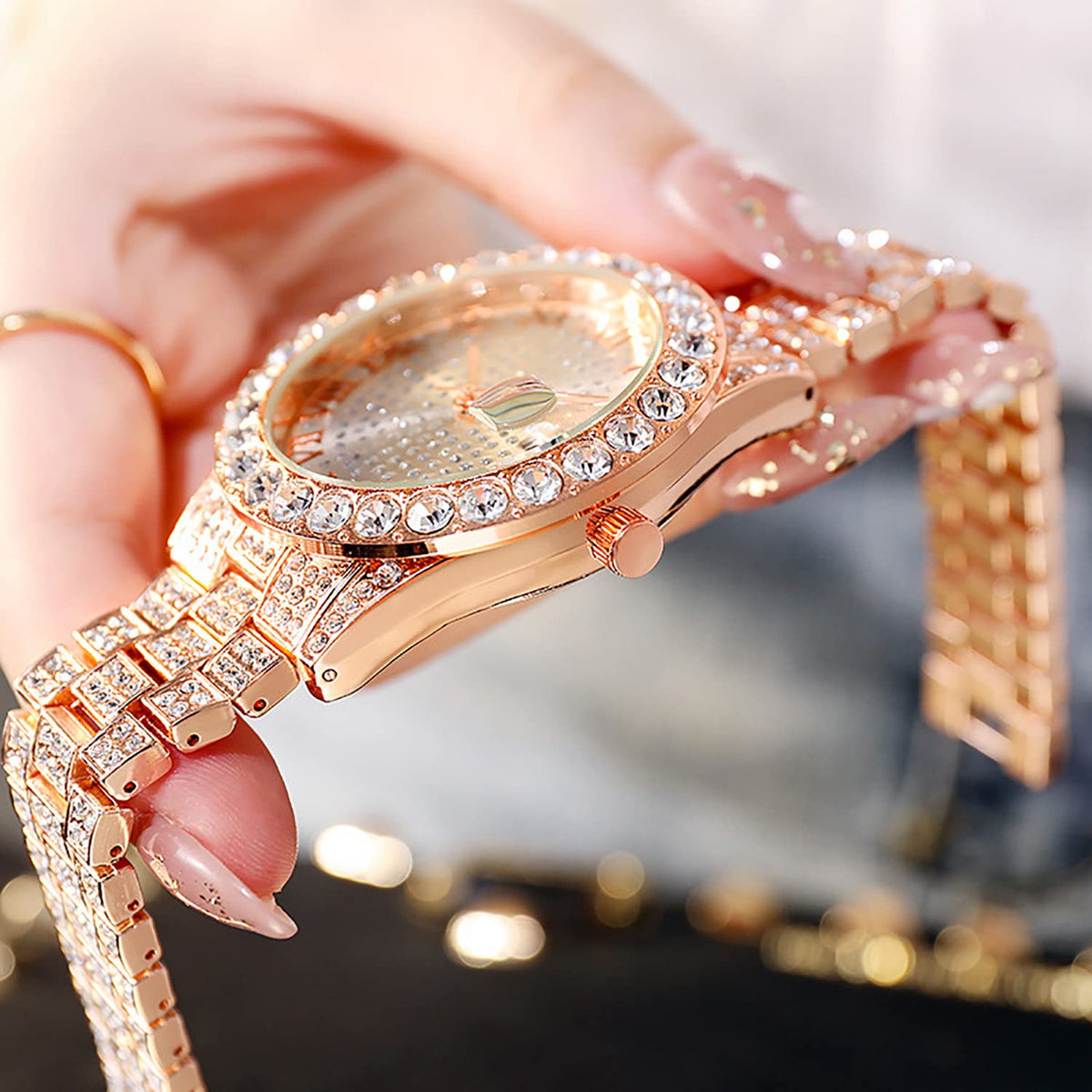 ADSBIAOYE Unisex Luxury Diamond Watch Fashion Large dial - ADSBIAOYE Official Imagery - 6