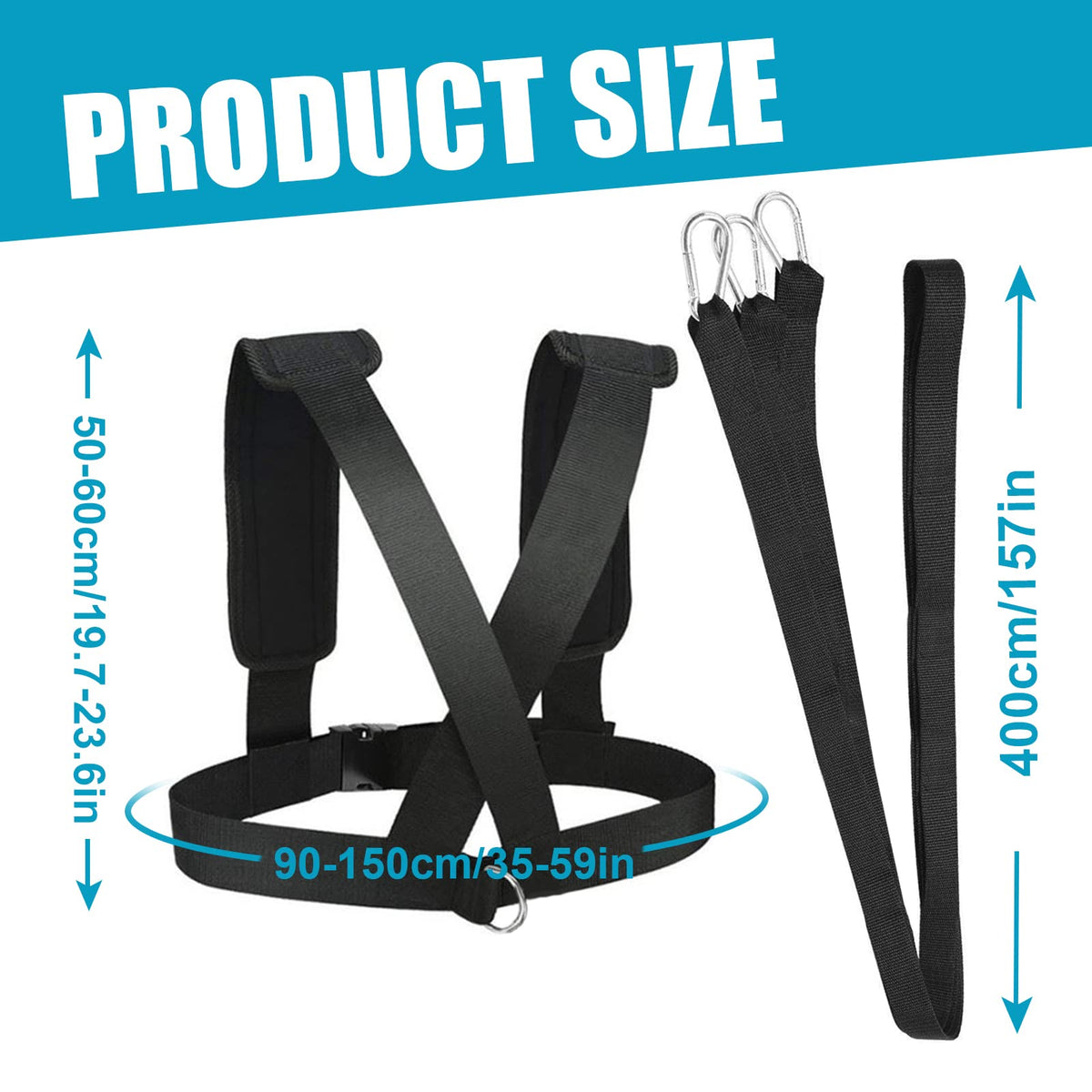 Sled Harness Workout Resistance and Assistance Trainer - YNXing Official Imagery - 3