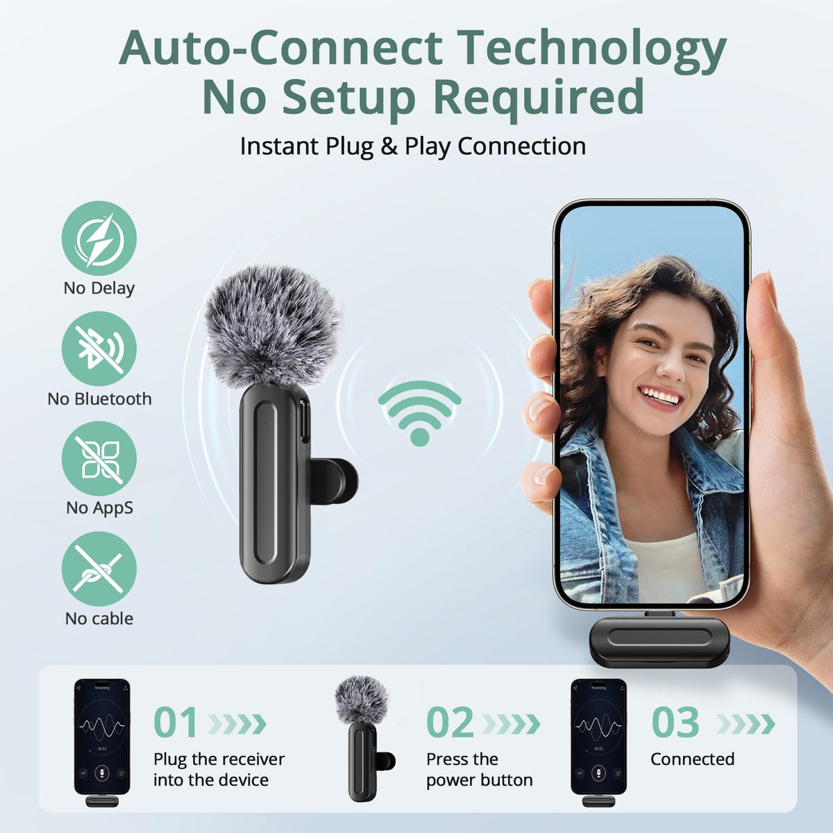 71 Auto Face Tracking Tripod for iPhone with 2 Lights 2 Mics - BRDOOGU Official Imagery - 5
