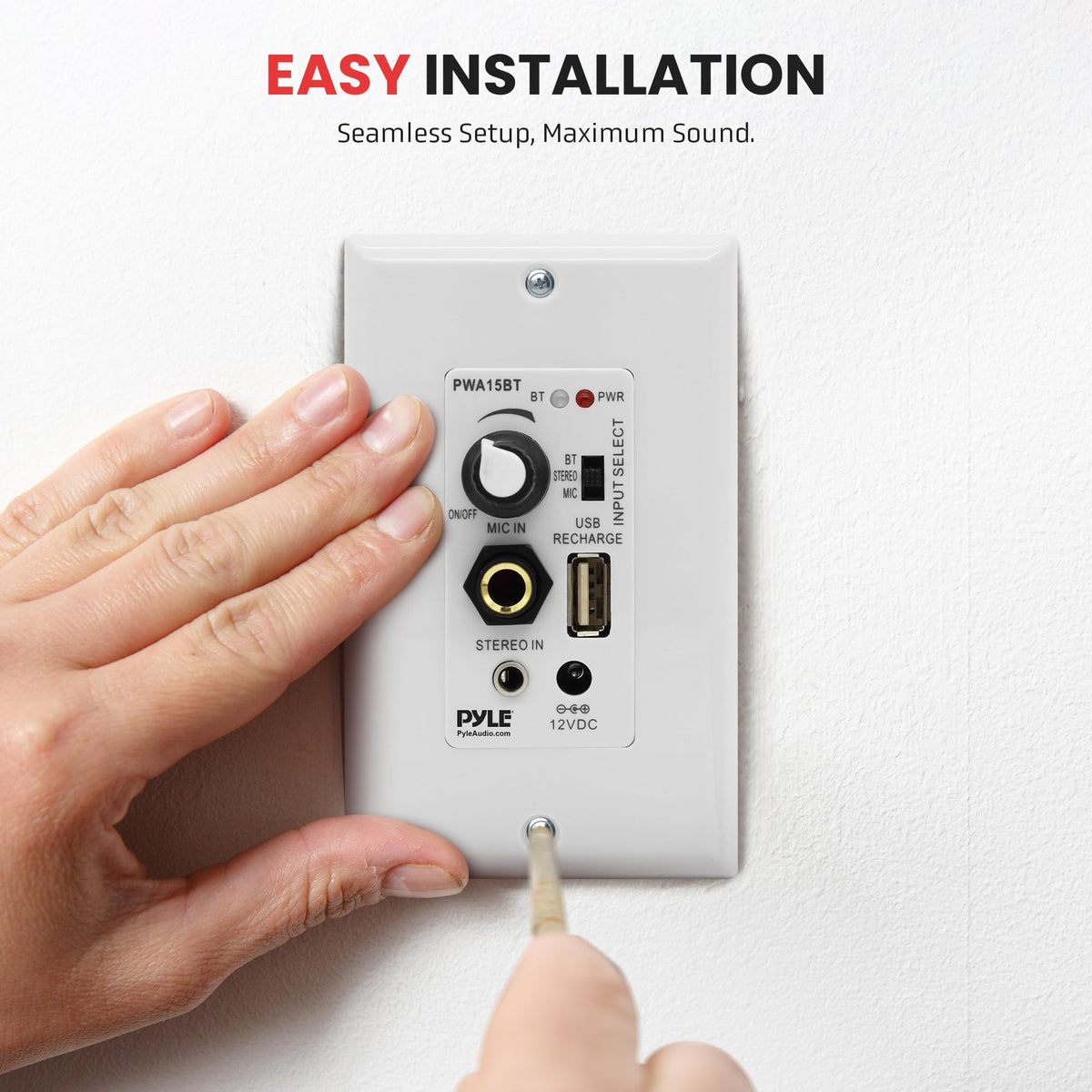 Pyle Wireless BT Receiver Wall Mount - Pyle Official Imagery - 6